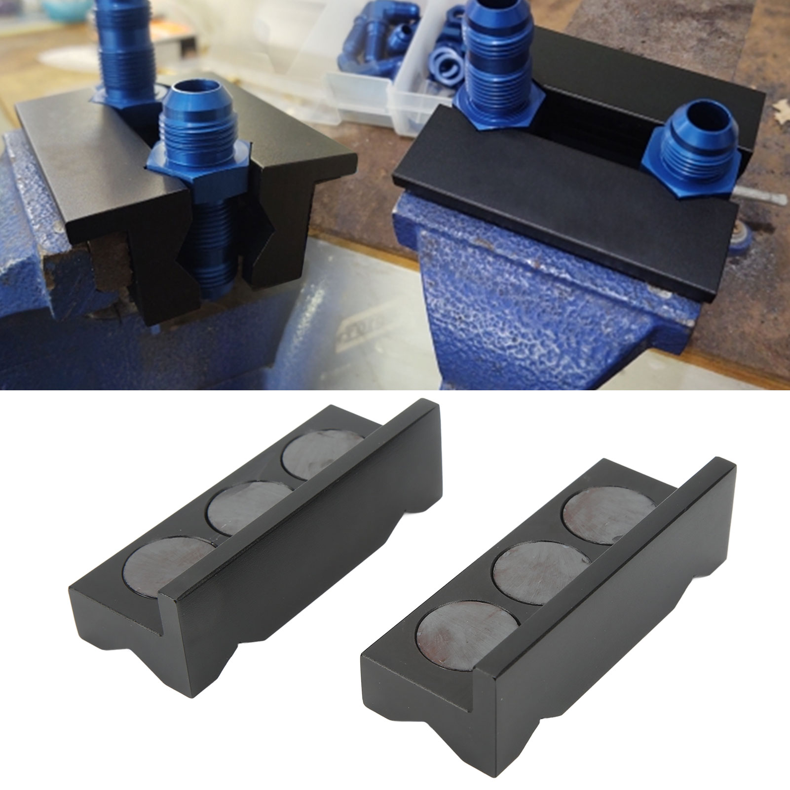 Gefräste Aluminium-schraubstockbackenplatte Mit Magnetischem Material