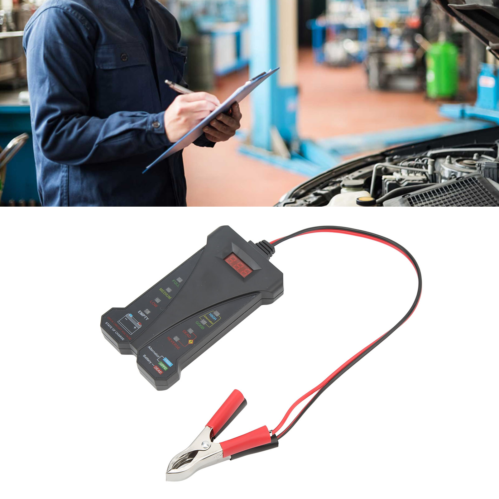 Batterietester, Digitaler Batterietester Mit Anzeige, 12v Led Modell 805 A (einzelanschluss)
