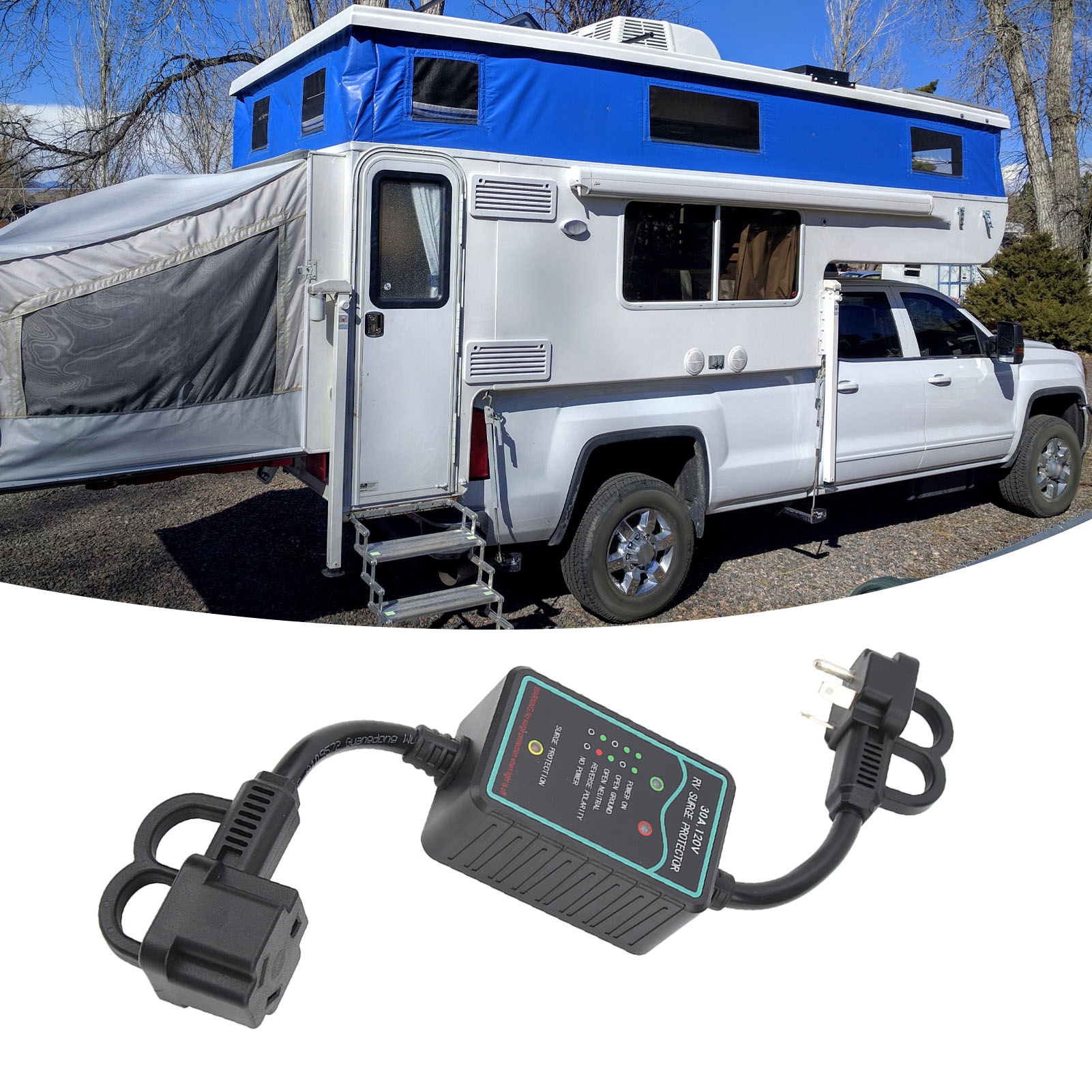30a Überspannungsschutz Mit Überspannungsschutz, Standard-us-stecker 120v Für Wohnmobile Und Wohnwagen.