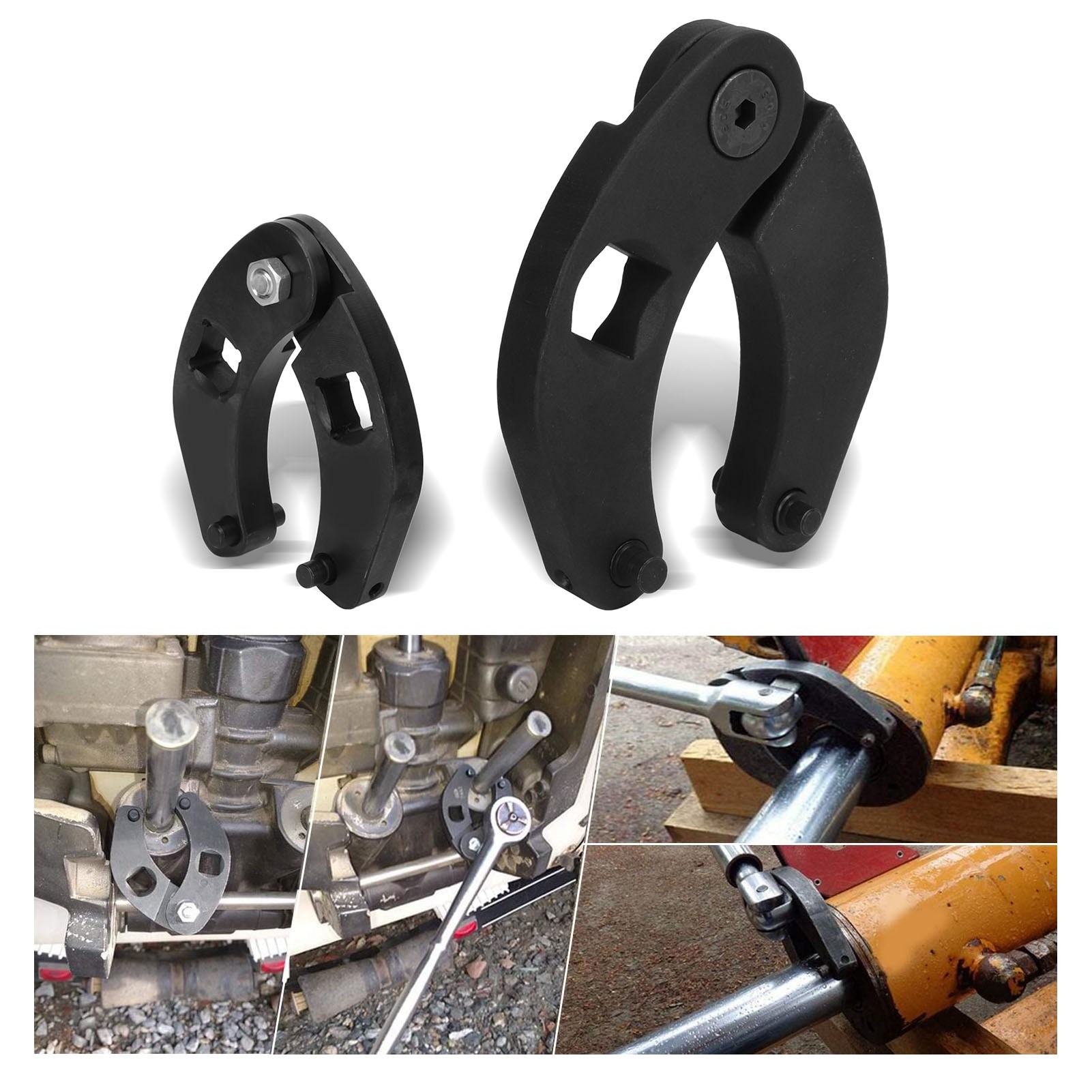 Satz Aus 2 Verstellbaren Schraubenschlüsseln Für Druckstopfenmuttern Otc1266+7463, Werkzeugsatz Für Hydraulikzylinder