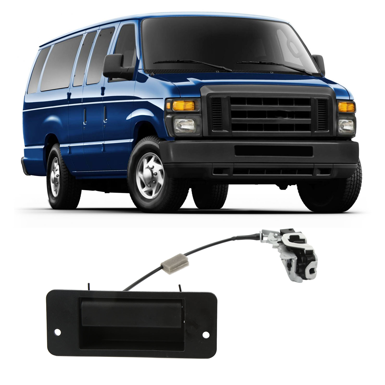 Türschloss Hinten Links Mit Griff. Für Ford E150, E250 Und E350 (1992–2019). Teilenummer: 8c2z-15431a03-a