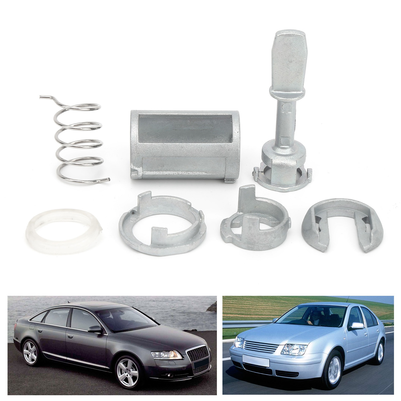 Teile Für Türschlosszylinder Vorne, Reparaturset Für Türschloss Vorne 1u0837167e, Kompatibel Mit Vw/skoda/audi