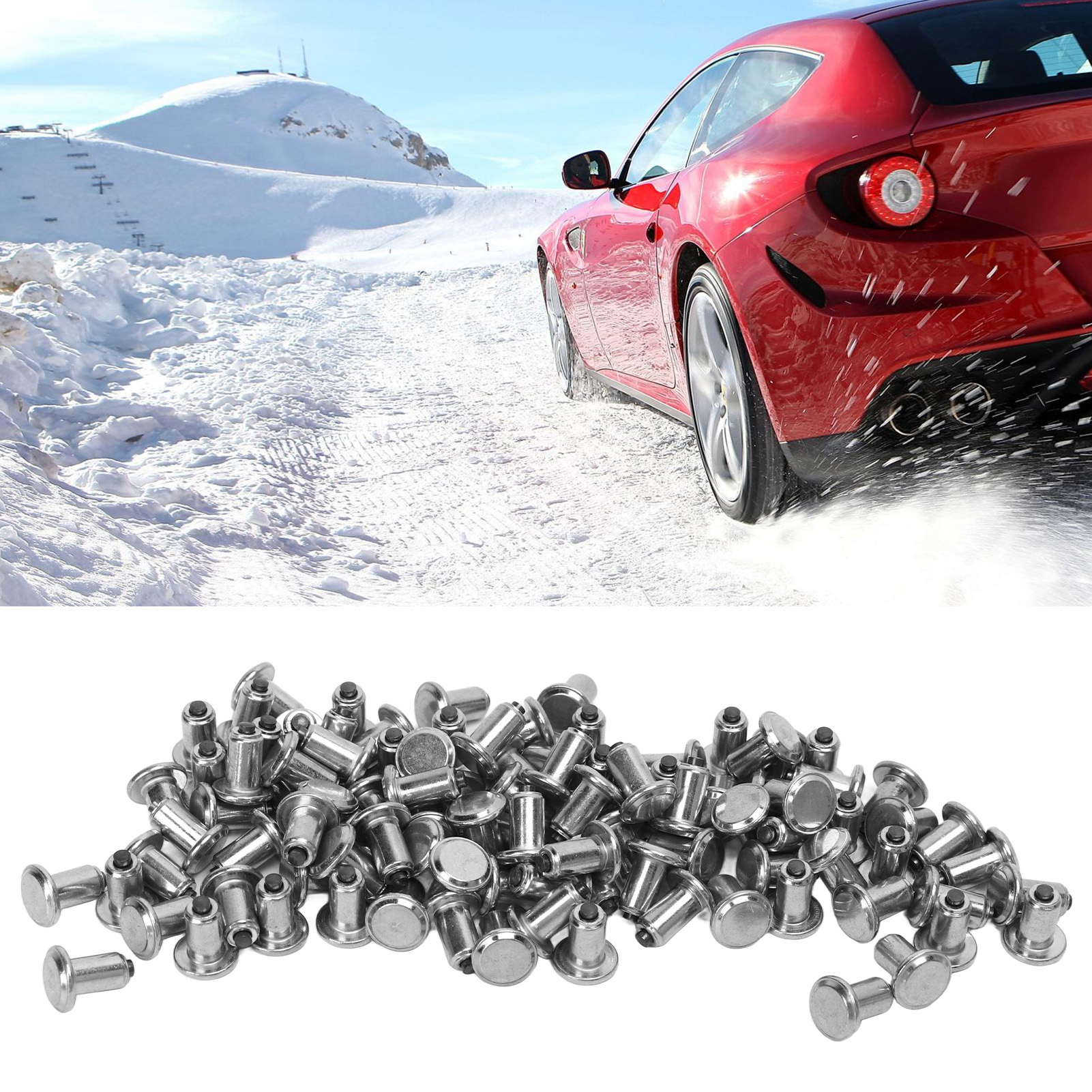 Einhundert Universelle Antirutschstollen Für Auto-, Motorrad-, Geländefahrzeugreifen Usw., Geeignet Für Atvs/utvs, Gabelstapler Und Geländefahrzeuge (100 Stück Pro Packung) (jx9-11-1)