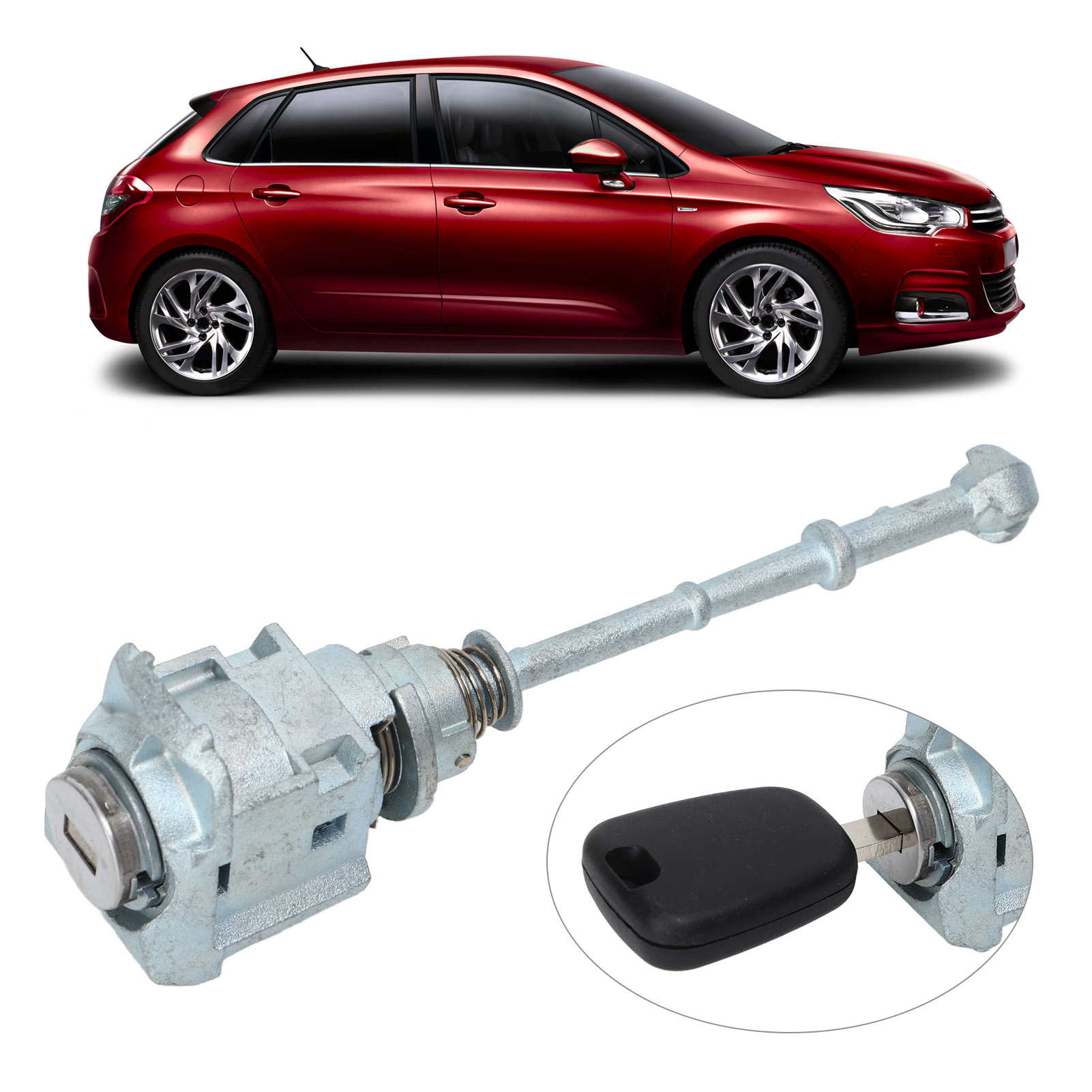 Der Türschließzylinder Vorne Links Ist Kompatibel Mit Citroën C4 2004-2011.