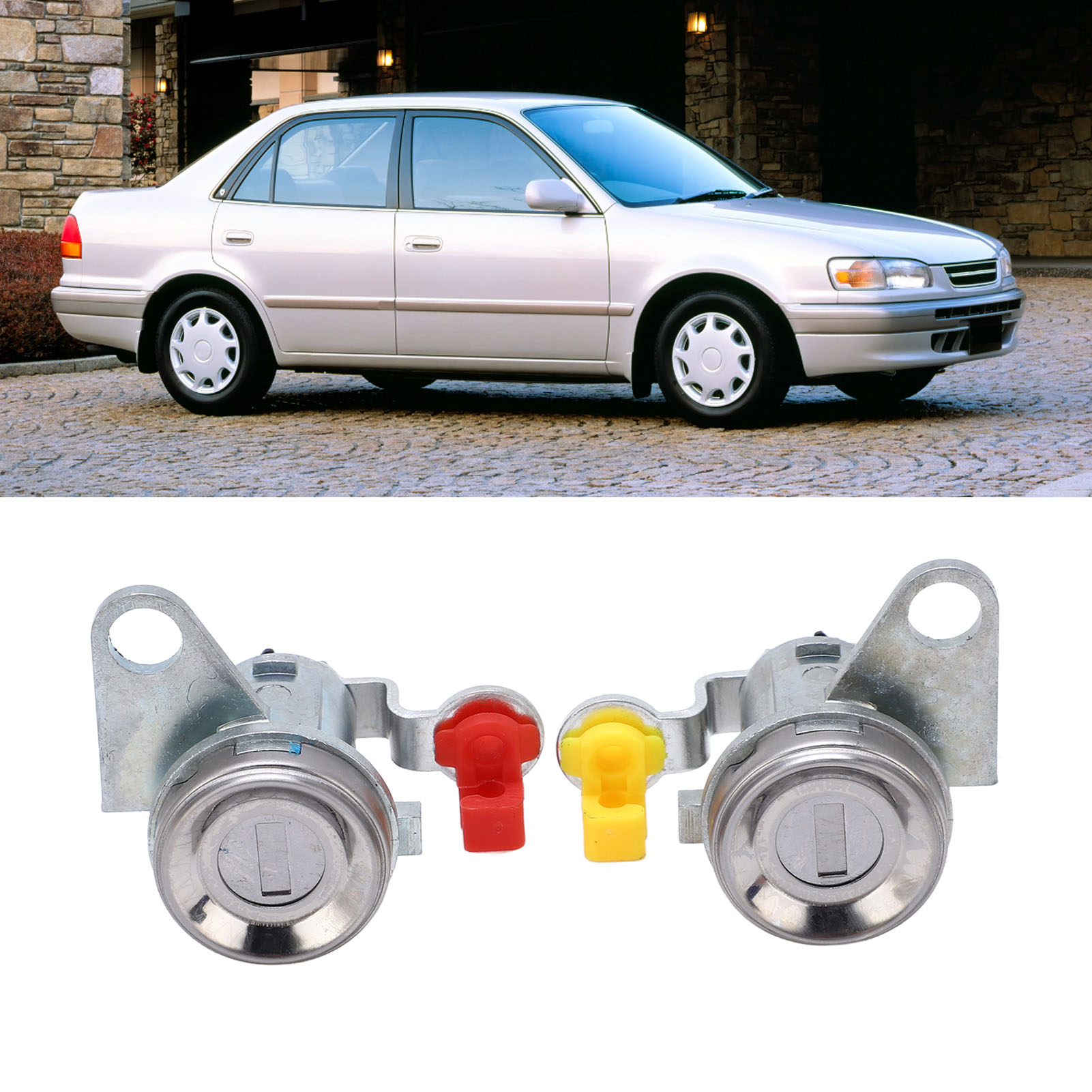 69051-12340 Paar Türschließzylinder Kompatibel Mit Toyota Corolla Ae110 1996-2002