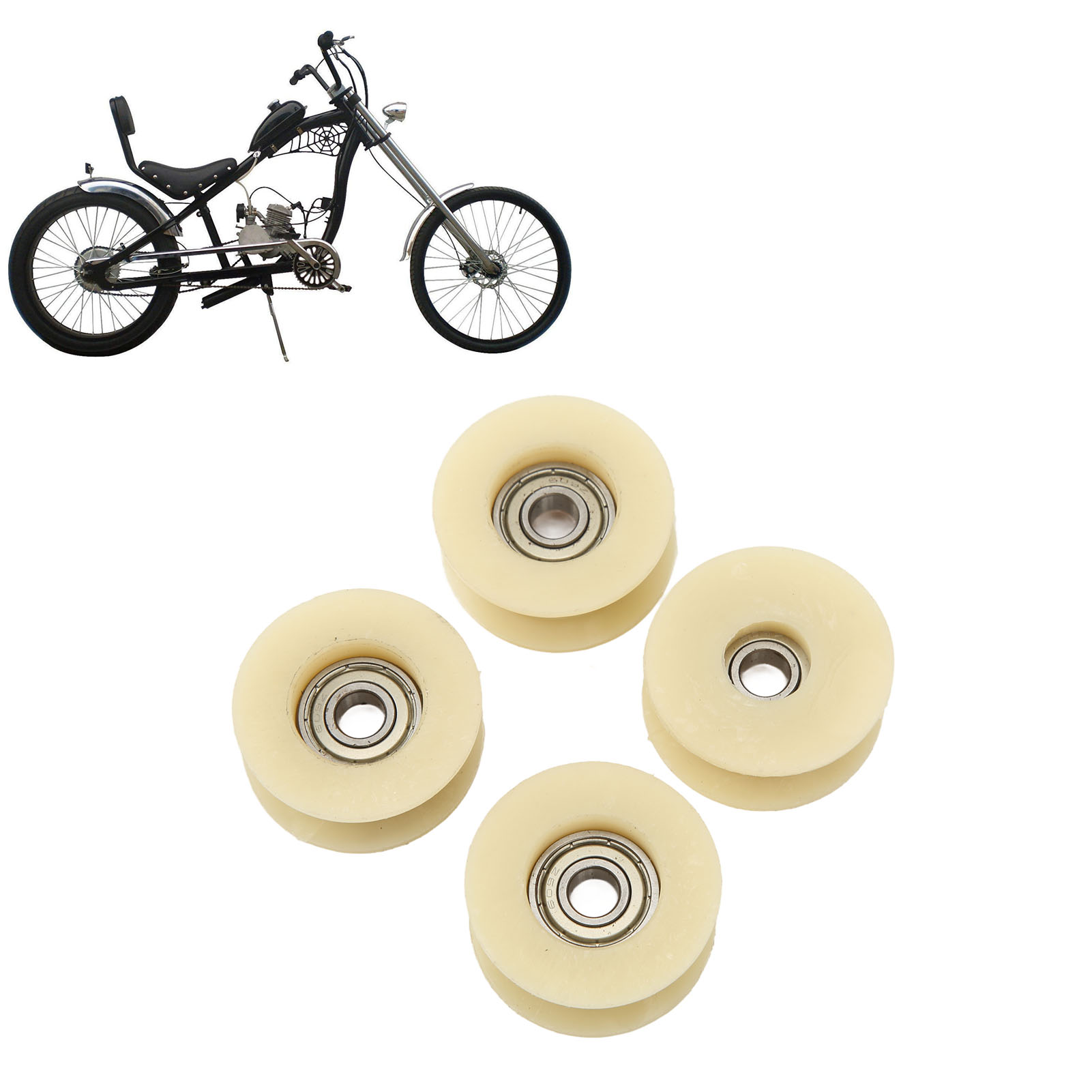 Vier Spannrollen Zu Verkaufen, Kompatibel Mit Motorisierten Fahrrädern Mit 49 Cm³, 66 Cm³ Und 80 Cm³.