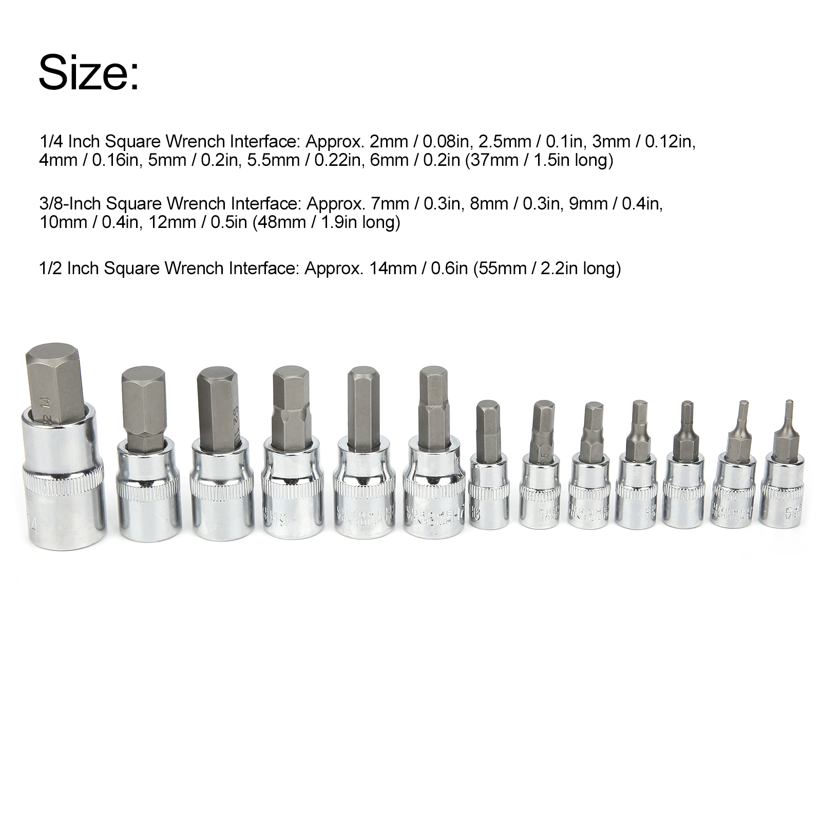 Kfz-wartungs- Und Reparaturset, 1/4", 3/8", 1/2" Vierkantaufnahme, Sechskantschraubendreher-bits Und -steckschlüssel, Mit Werkzeugkasten, 13-teilig.
