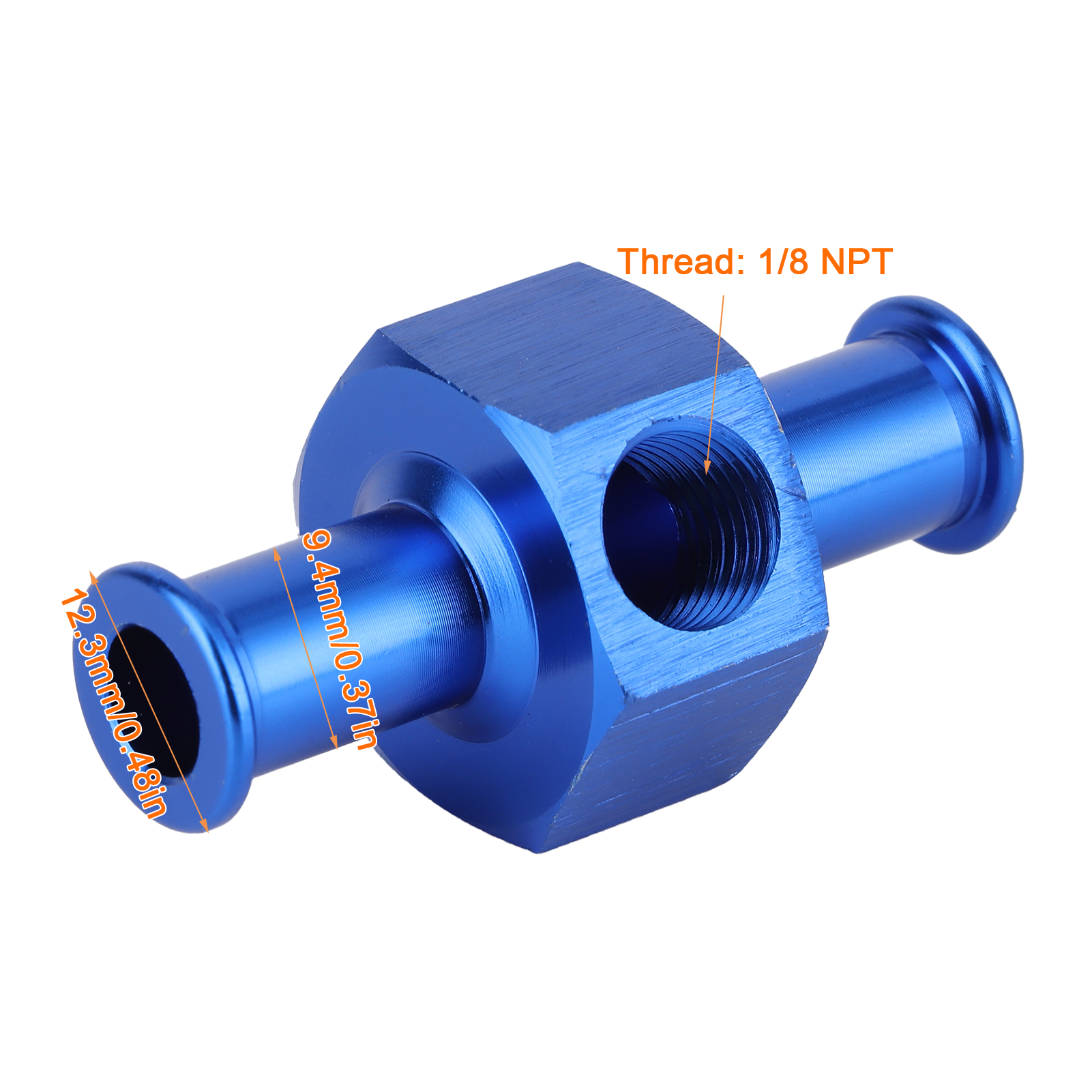 Automobilteile, Universaladapter Für Stickstoffdruckmessgerät, 3/8" Schlauch", 1/8" Npt-anschluss", Blau.