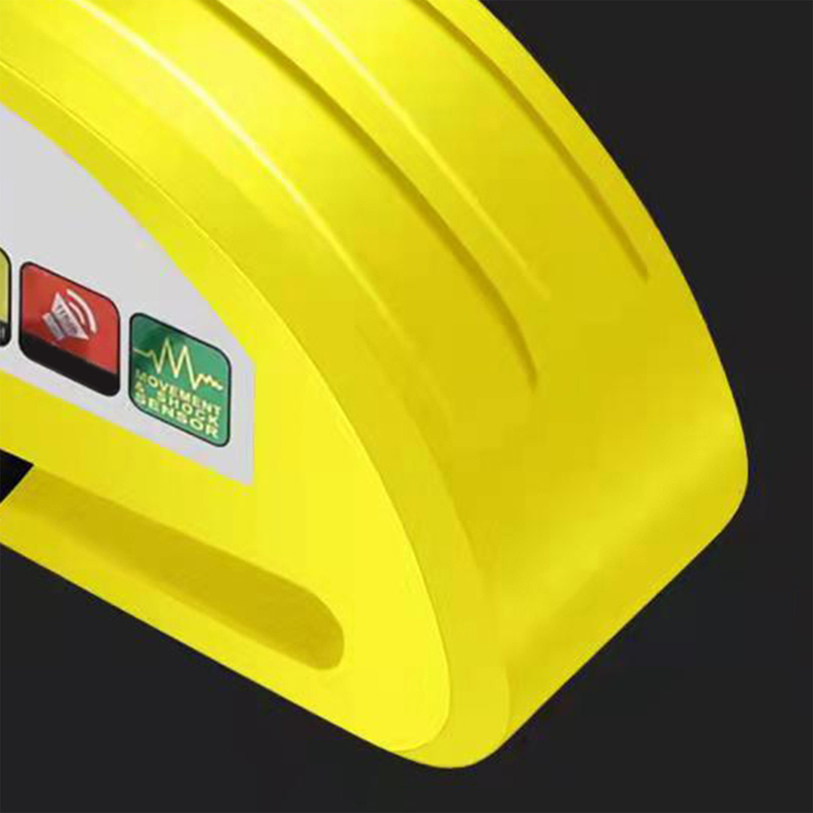 (exklusiv Für Südostasien) Fahrradschloss Mit Alarm Für Scheibenbremsen, Mountainbike-schloss, E-bike-schloss, Geländefahrzeugschloss (knopfzelle Enthalten) Gelb - (modell Aus Aluminiumlegierung)