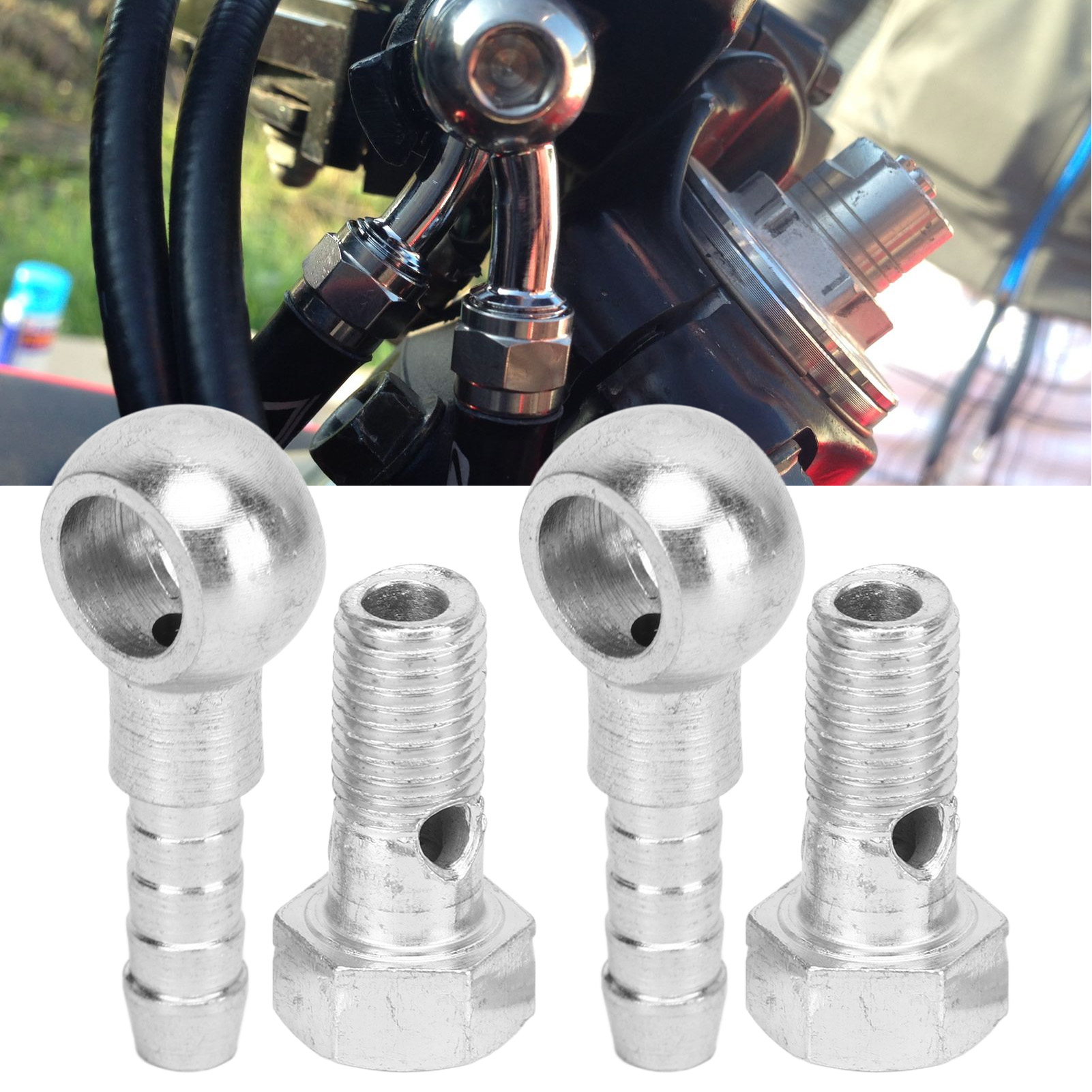 M8 Hohlschraubensatz Für Turbolader, Paarweise Verkauft, Geeignet Für 4-5 Mm Rohre, M8x1 Schraube Für Kraftstoff Und Öl (tu-cgq0810)
