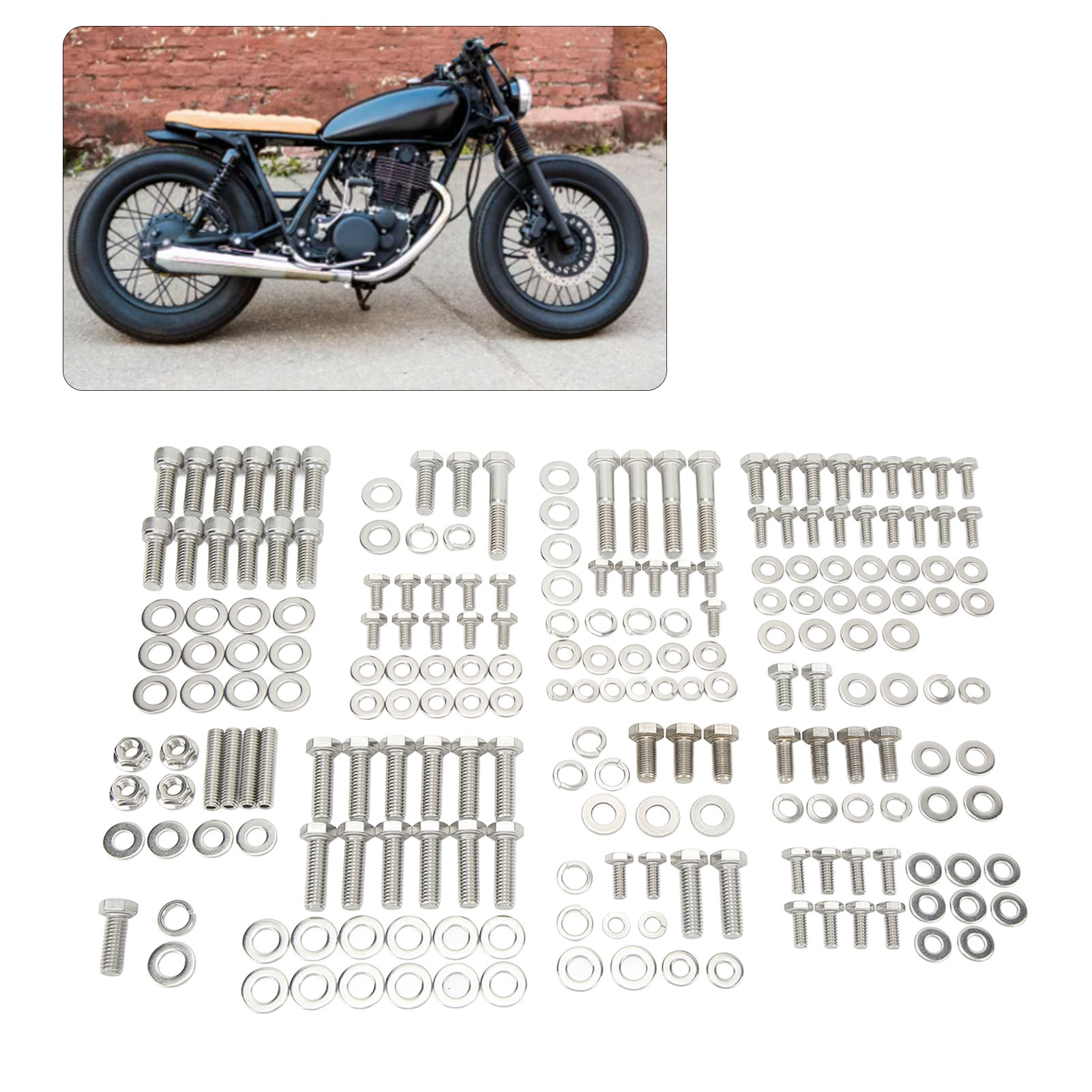 Motorschraubensatz Aus Edelstahl, Sechskantschraubensatz Passend Für Chevy Small Block 265 283 305 327 350 400 Motoren