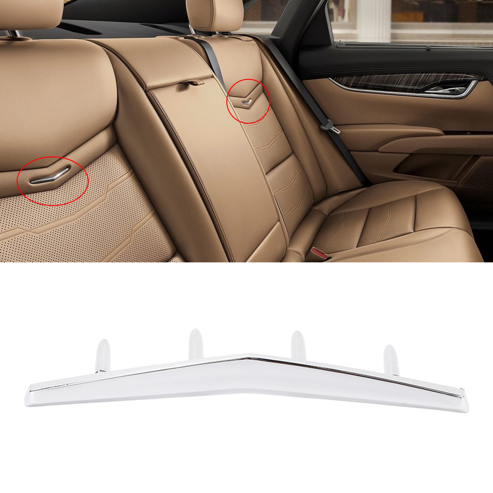 Wellenförmiges Emblem Für Cadillac Ats Xts Xt5 Ct6 Srx Kindersitz 23267944