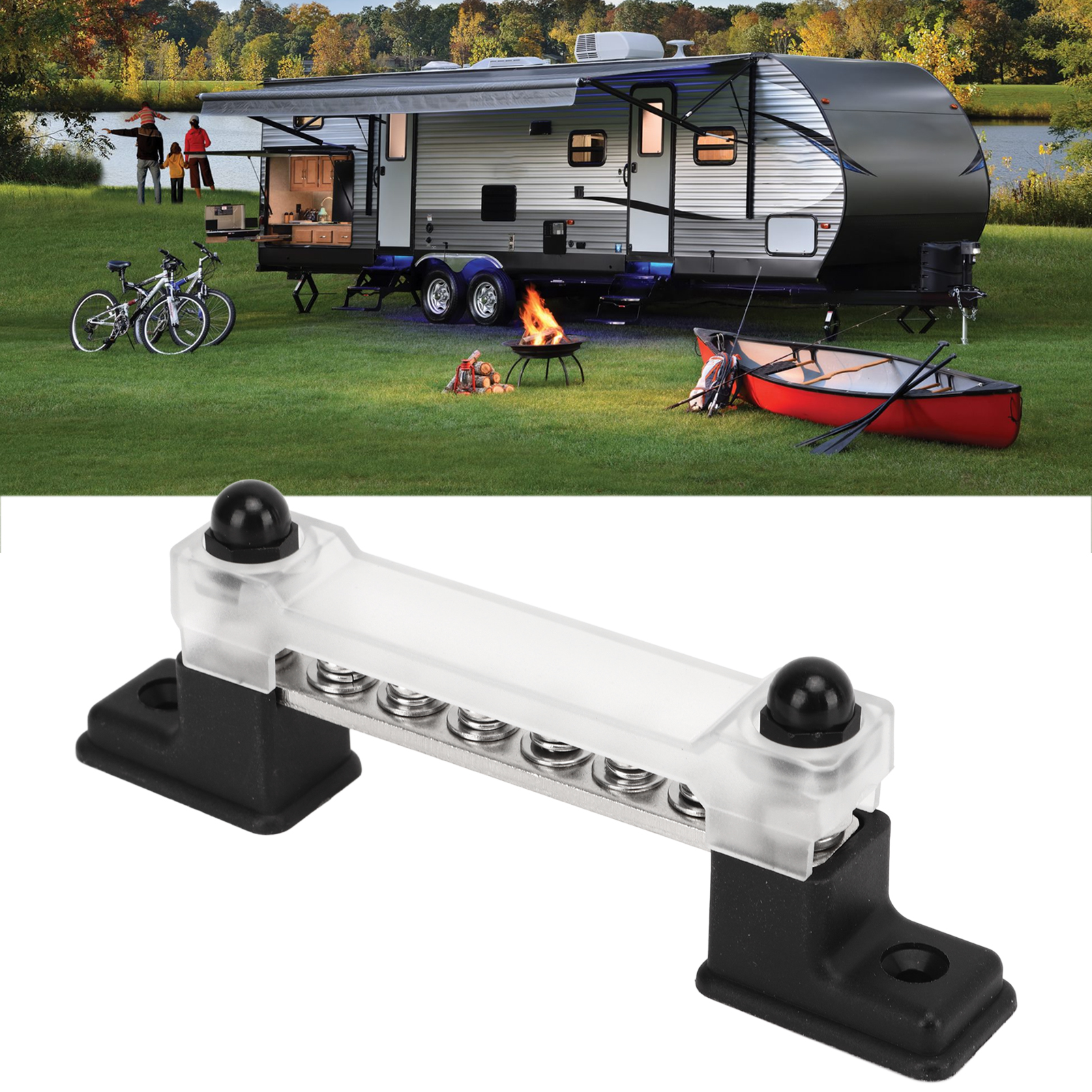 Elektrischer Verteilerklemmenblock 12-48v Dc / 110-300v Ac 150a, Geeignet Für Schiffs- Und Automobilanwendungen, 6-polige Sammelschienen