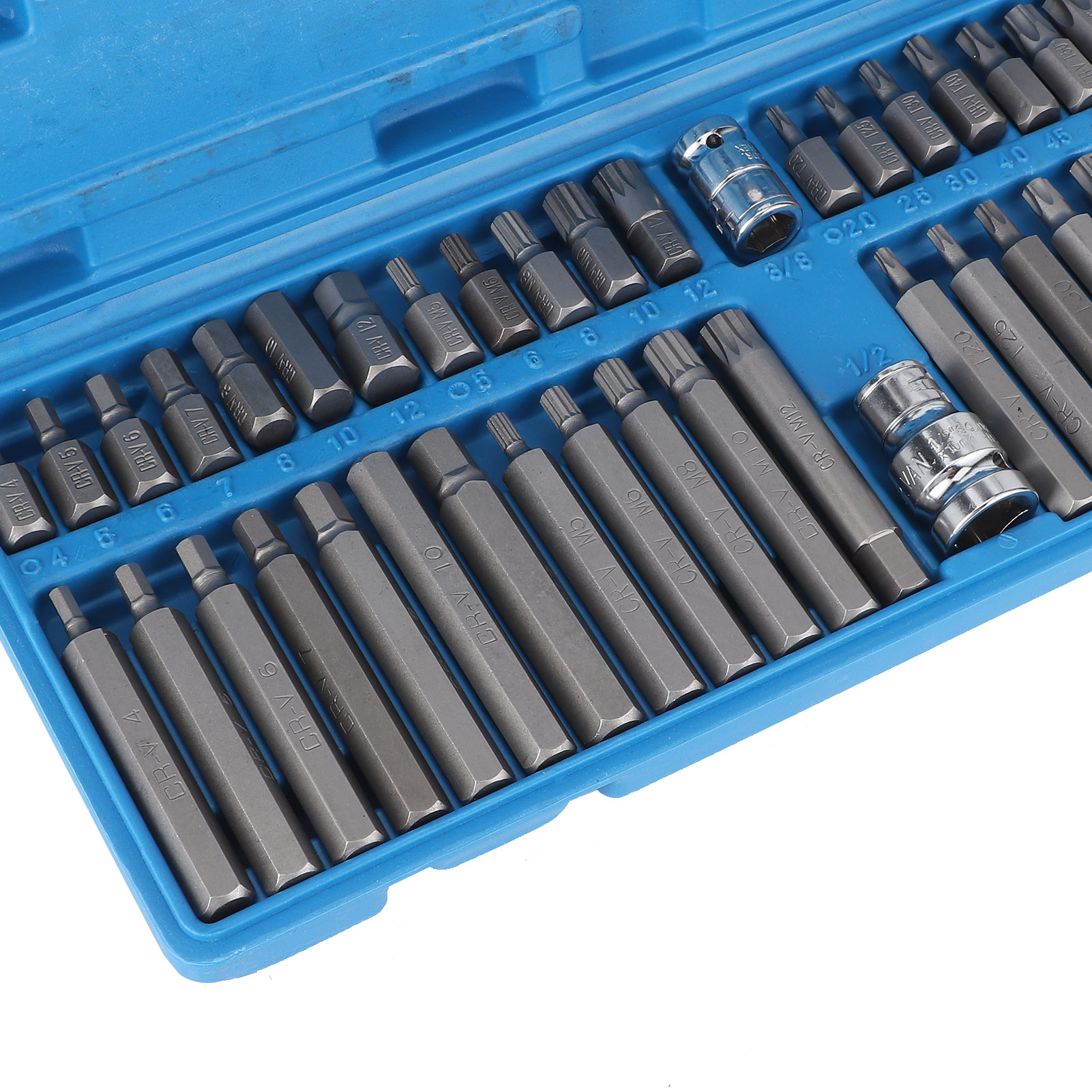 Kompletter Satz Hmt-steckschlüssel Der Serie 3 Mit Werkzeugkoffer Für Die Wartung Und Reparatur Von Kraftfahrzeugen (1/2 Zoll Und 3/8 Zoll Vierkantaufnahme).