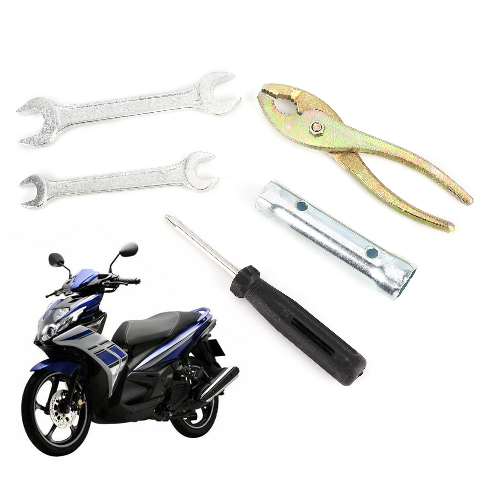 Motorradzubehörset Inklusive Schraubenschlüssel Und Schraubendreher, Reparaturwerkzeug Für Alle Motorräder