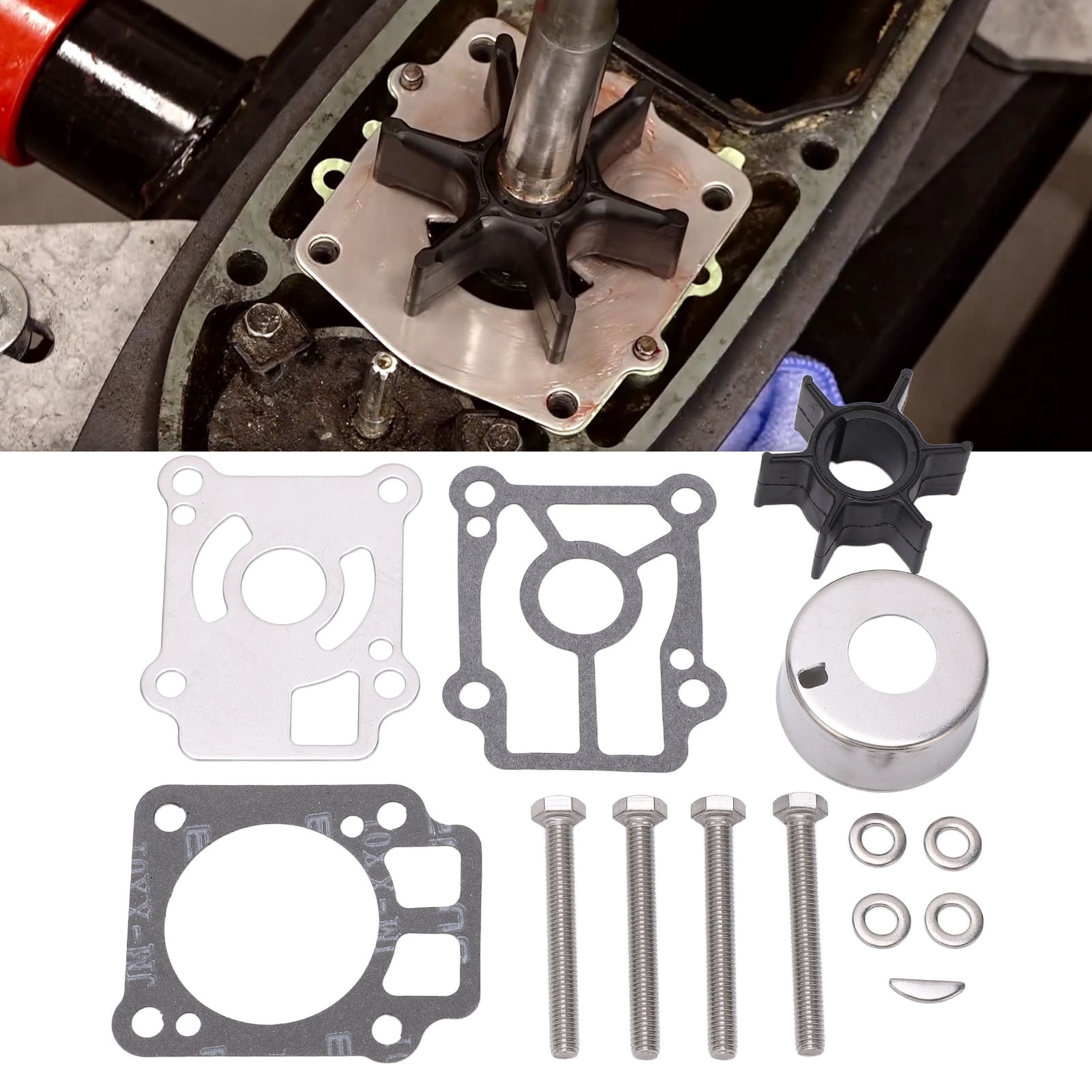 Wasserpumpen-impeller-kit Für Tohatsu-außenbordmotoren 361-87322-0 Für Tohatsu 2-takt-außenbordmotoren Mit 25 Und 30 Ps