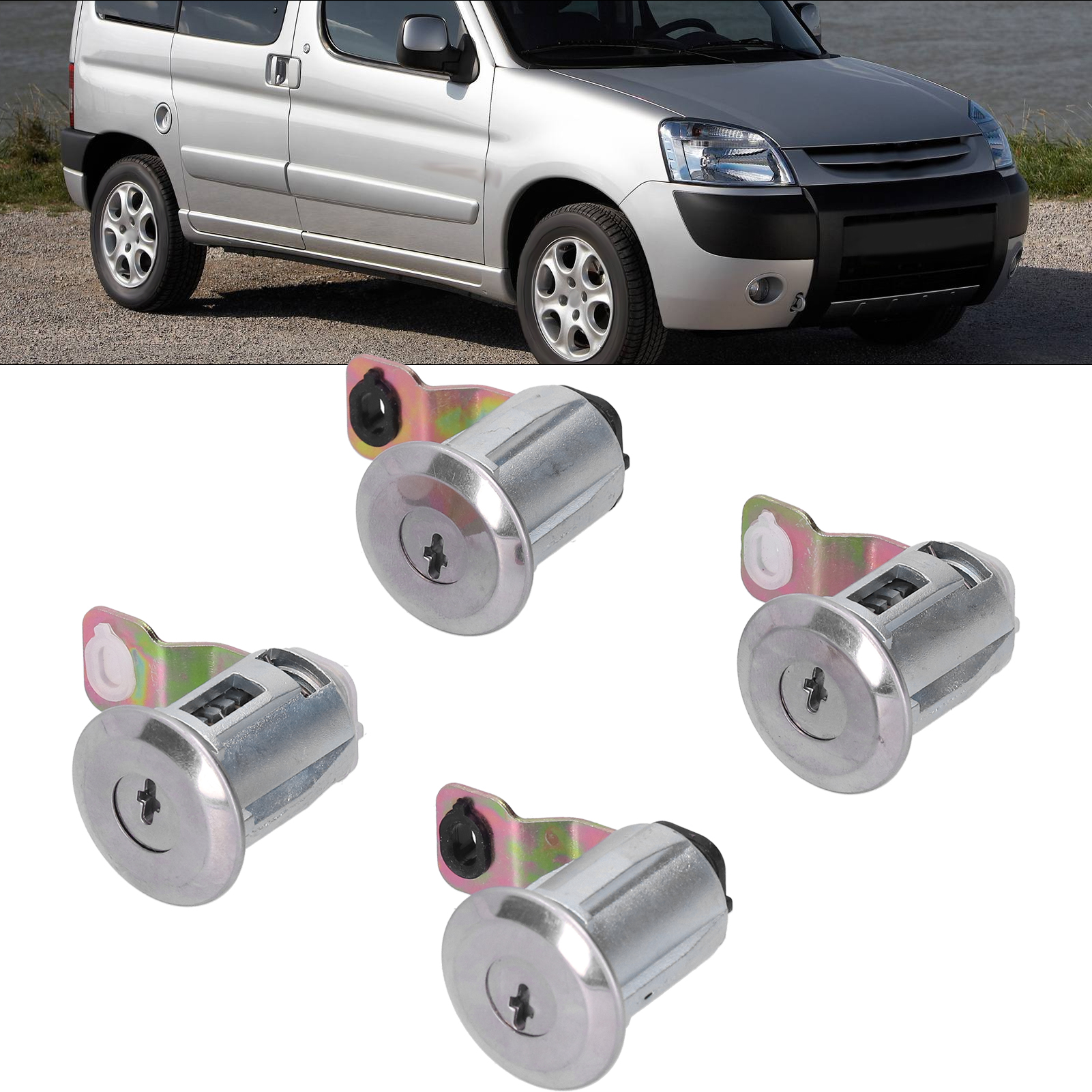 Türschließzylinder 252522, Kompatibel Mit Peugeot Partner / Citroën Berlingo / Xsara 1996-2007 (4 Stück Verfügbar)