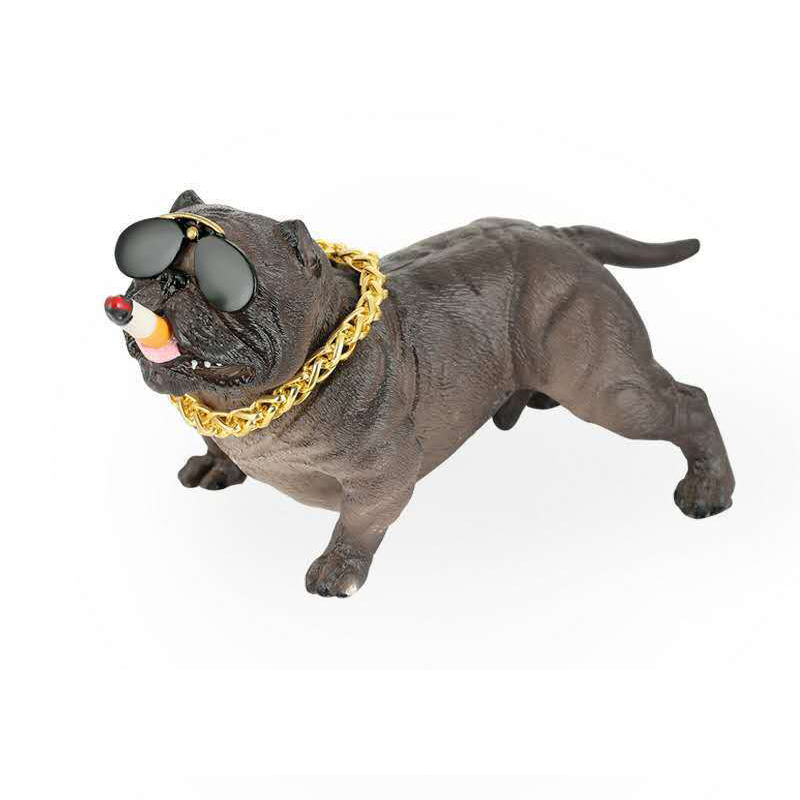 (exklusiv In Südostasien Erhältlich) Trendiger Und Hochwertiger Autoanhänger In Form Einer Bulldogge Für Eine Einzigartige Innenraumgestaltung. Kreatives Autoaccessoire, Grau.