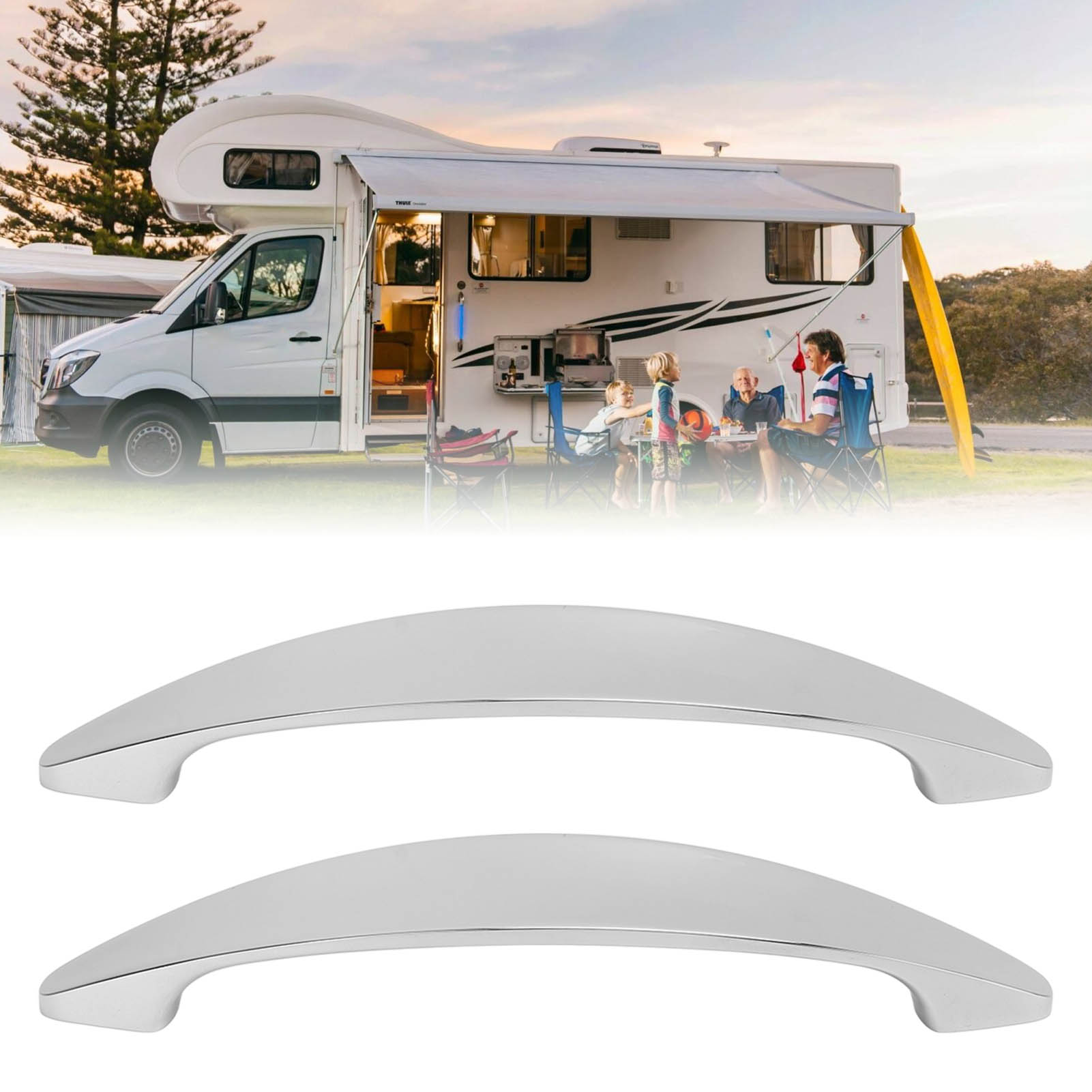 Türschloss Für Wohnmobil-/bootszubehör Mit Verdeckter Öse Und Griff Aus Zinklegierung (p12-128-ch-a) (verkauf Im Zweier-set)