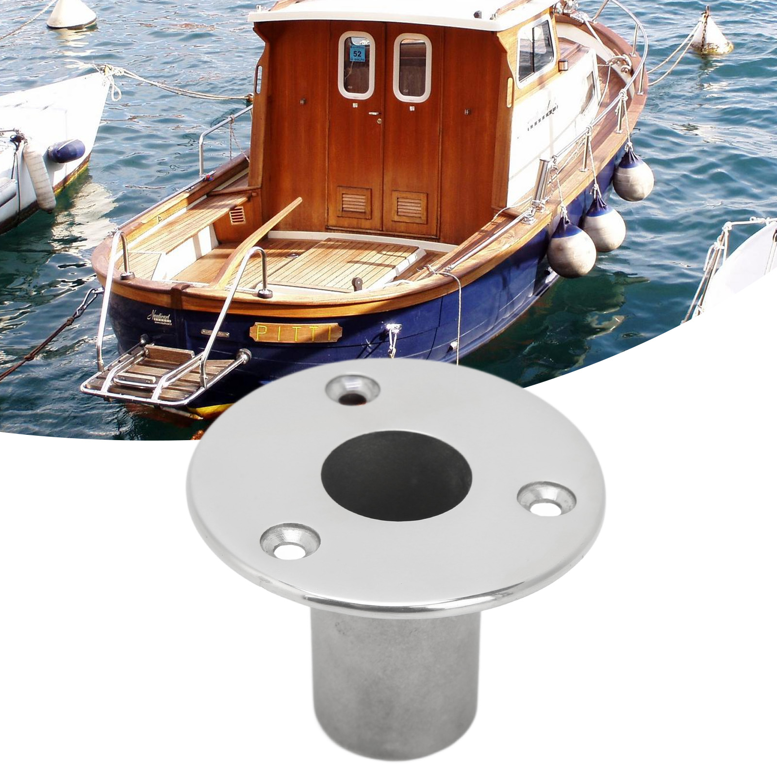 25 Mm 90° Eingelassene Deckgeländer-befestigungsbasis, Geeignet Für Yachten, Boote Und Fischerboote.