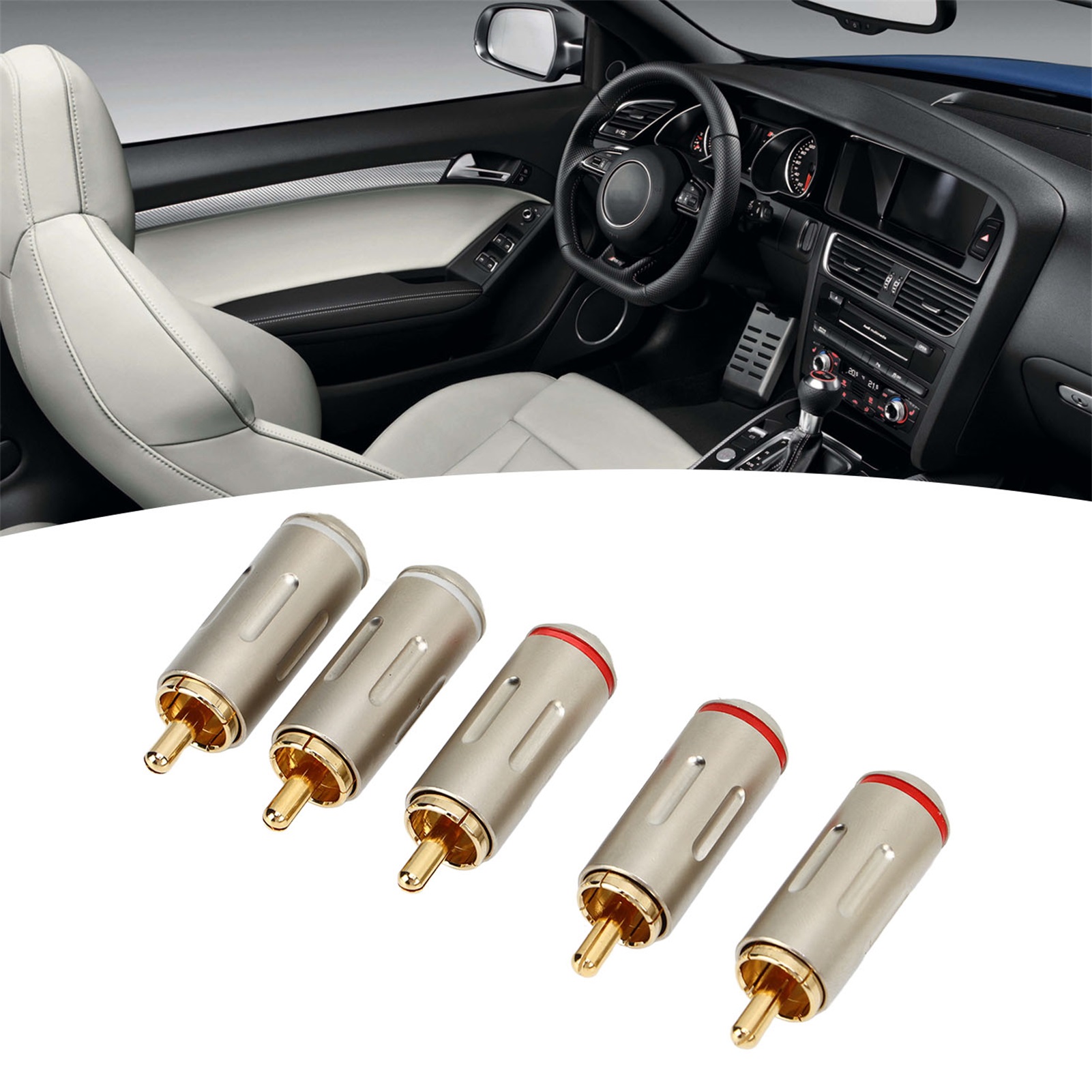 5-teiliger Rca-audiokabeladapter (farbe Zufällig)