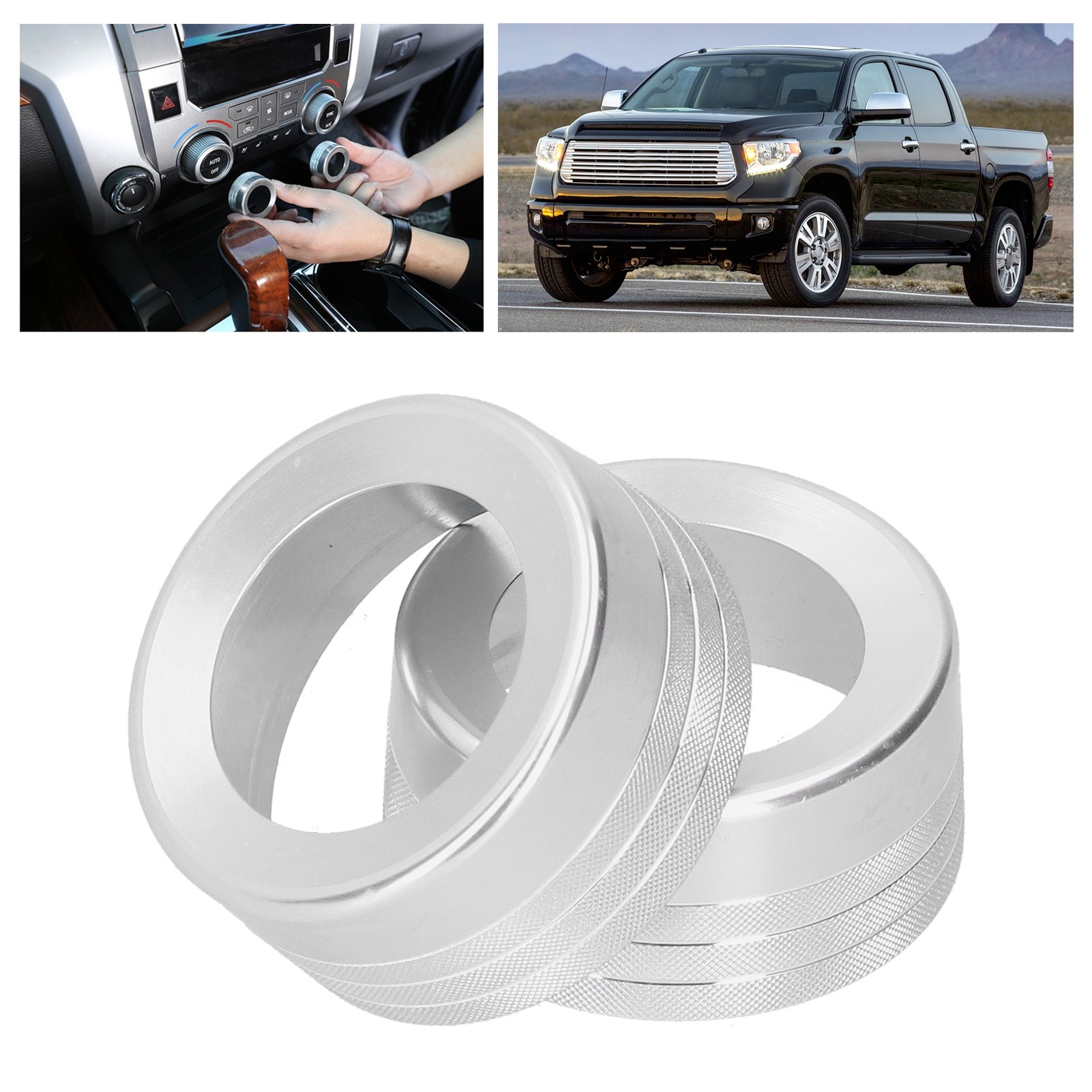 Satz Mit 2 Klimaanlagenknöpfen Für Toyota Tundra 2014-2018 (aluminiumlegierung)