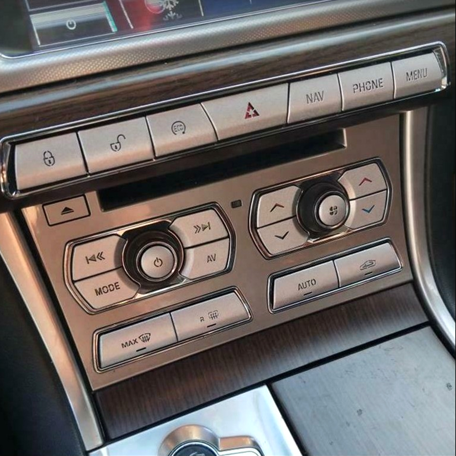 Aufkleber-set Für Multimedia-tasten Des Jaguar Xf (2012–2015) (silber, 7-teilig)