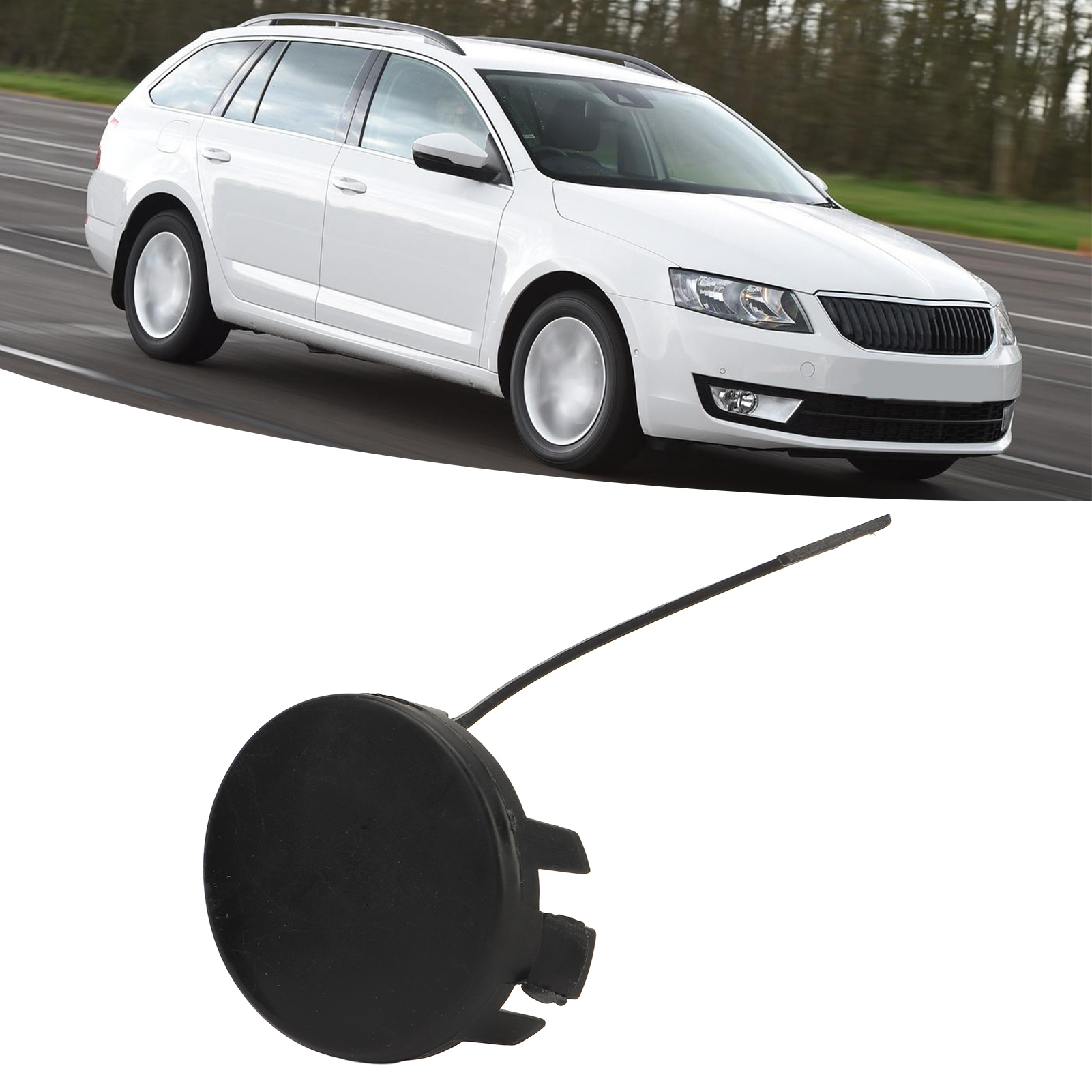 (t06) Frontstoßstangenabdeckung Für Anhängerkupplung (2er-set) 5e0807241 Passend Für Skoda Octavia Kombi 5e (vor Facelift) 2013-2016