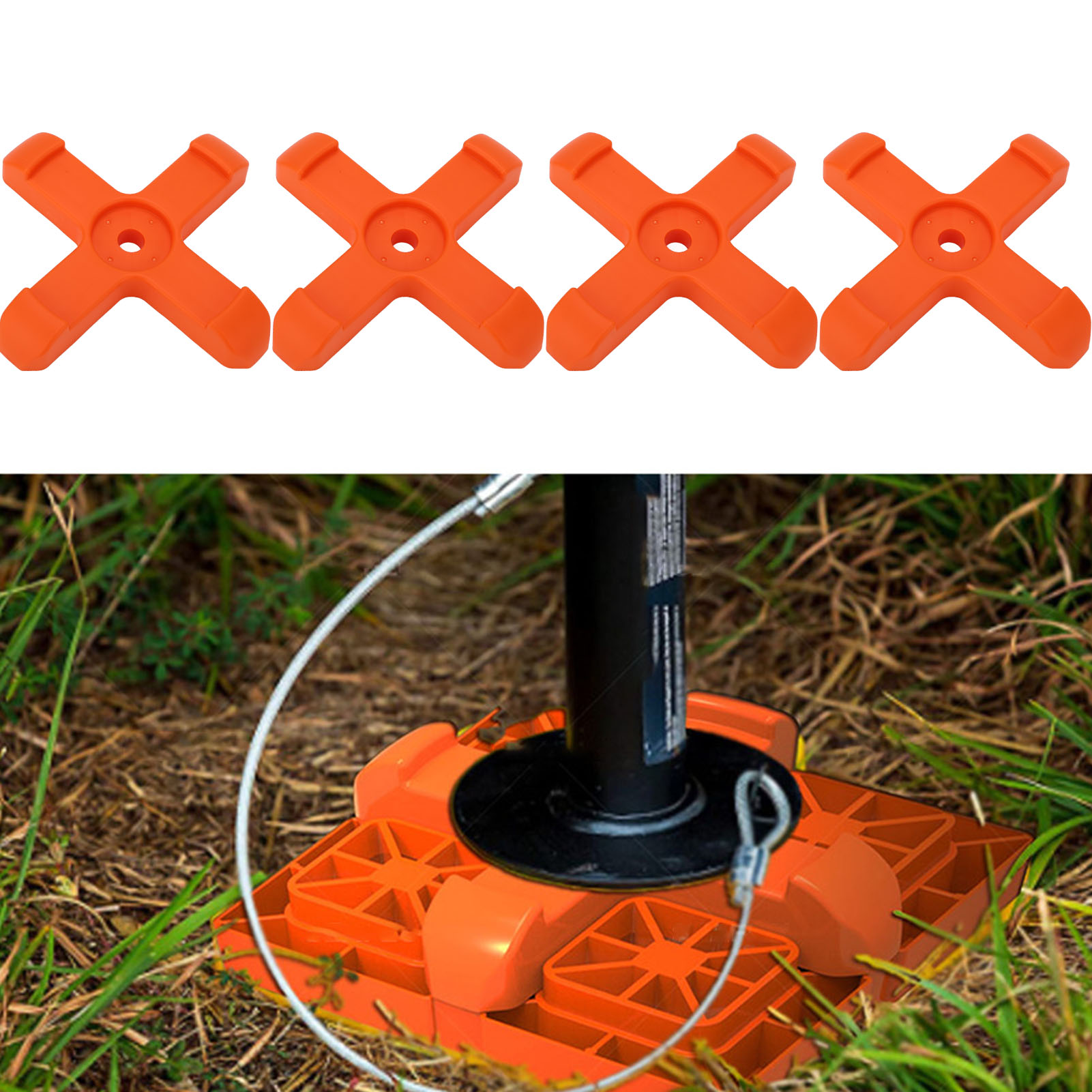 Vier Stapelbare Wohnmobil-radstopper, Kompatibel Mit Steckschlüsseln Mit 2 Und 6 Zoll Durchmesser (referenz: Sfjs-01-01)