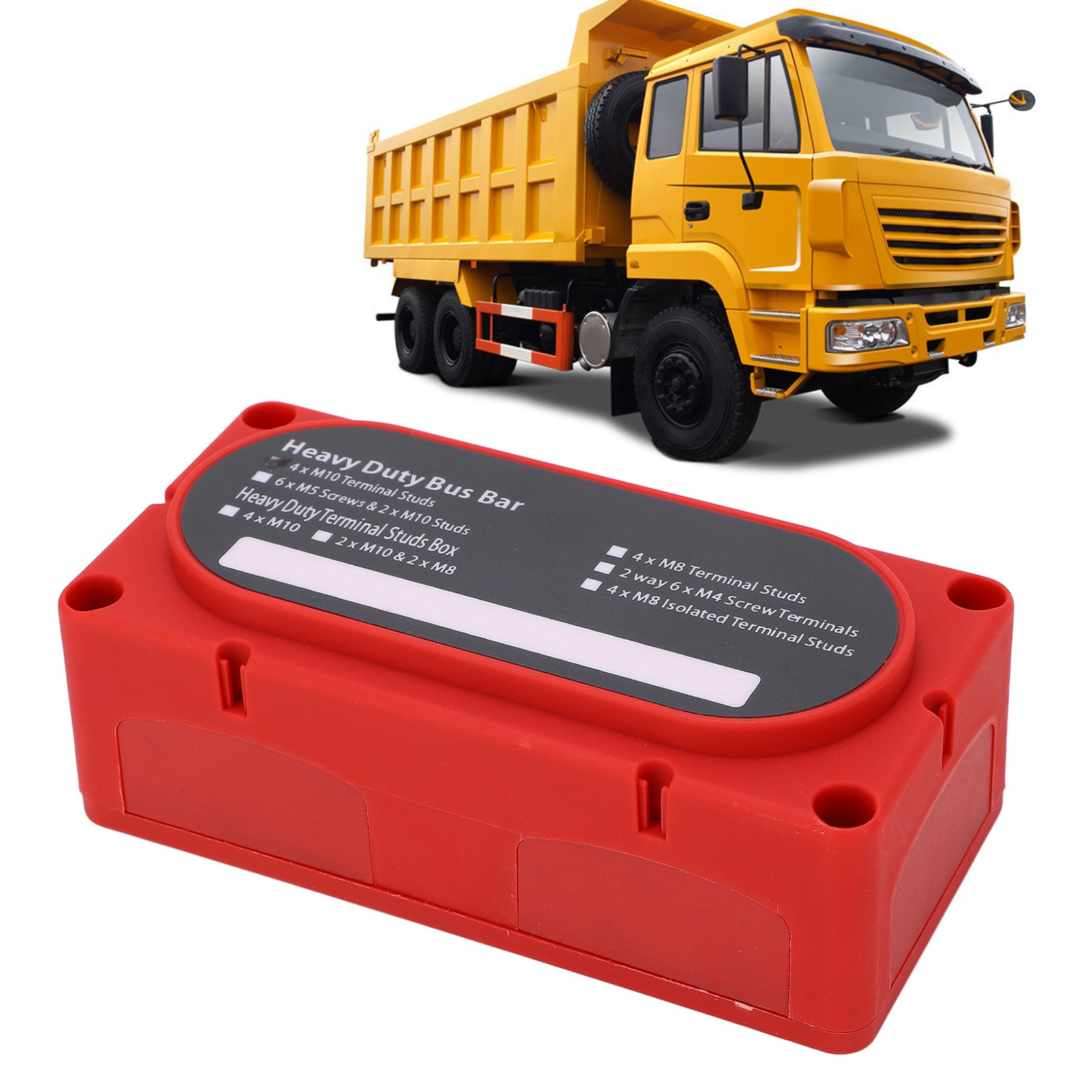Robuster, Roter 4-wege-elektroverteilerkasten Für Wohnmobile, Boote Und Yachten, 48 V Dc, 300 A, M104