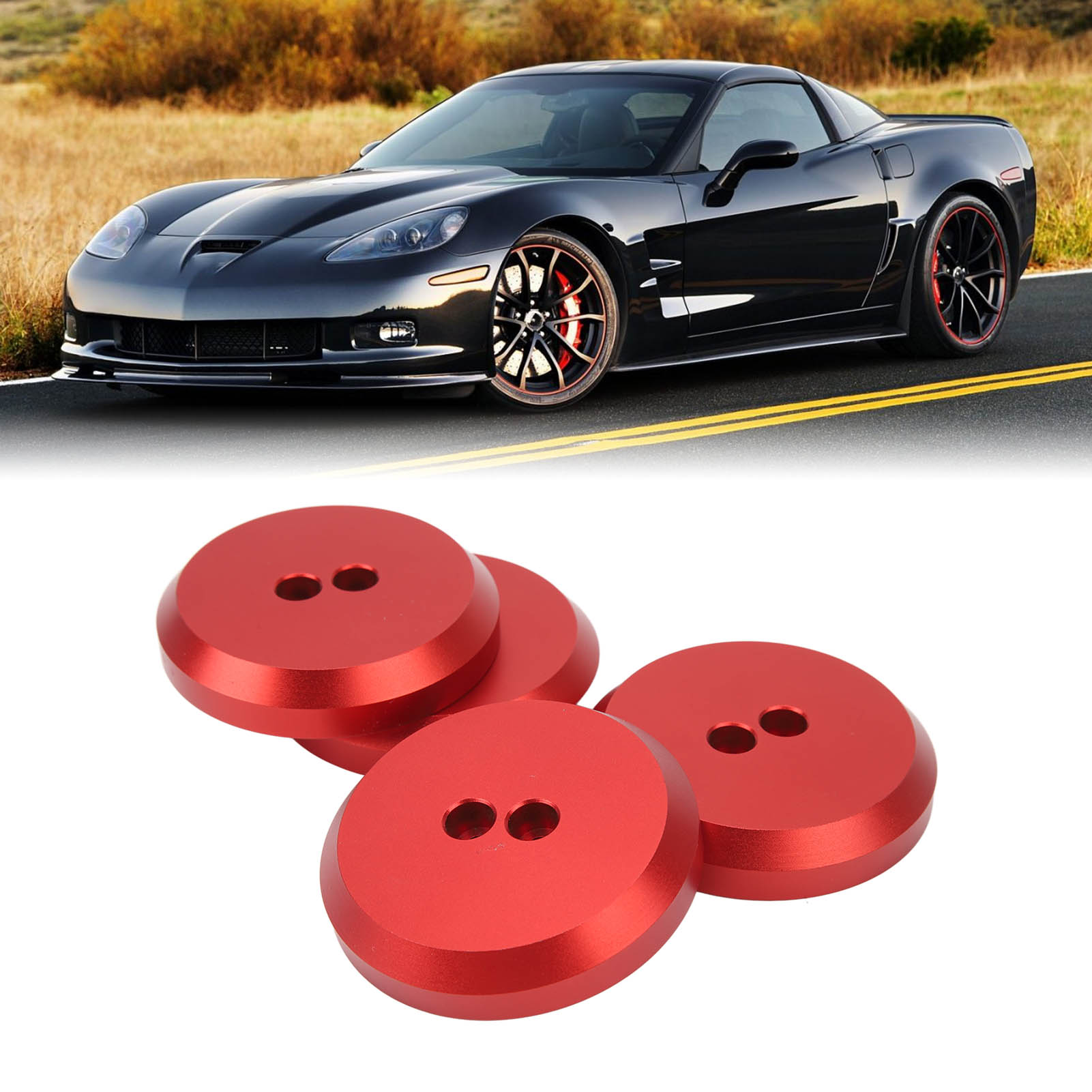 4-teiliger Wagenheberadapter Für Chevrolet Corvette C5 C6 C7 C8 Porsche 997 944 911 (rot)