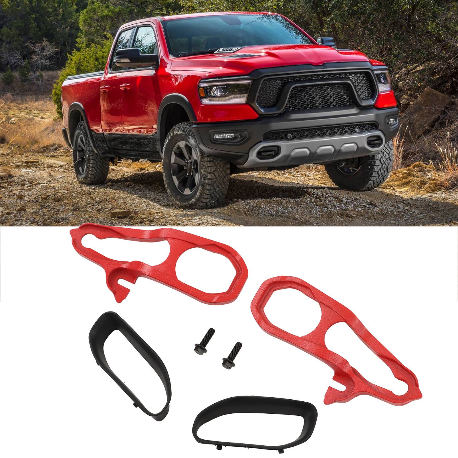 Hochleistungs-abschlepphaken Mit Seitlicher Befestigung Für Dodge Ram 1500 Dt Mit 3,6-l- Oder 5,7-l-motoren (2019, 2020, 2021, 2022). Teilenummern: 82215268ab, 82215268ab, 68272945ab (übergröße).