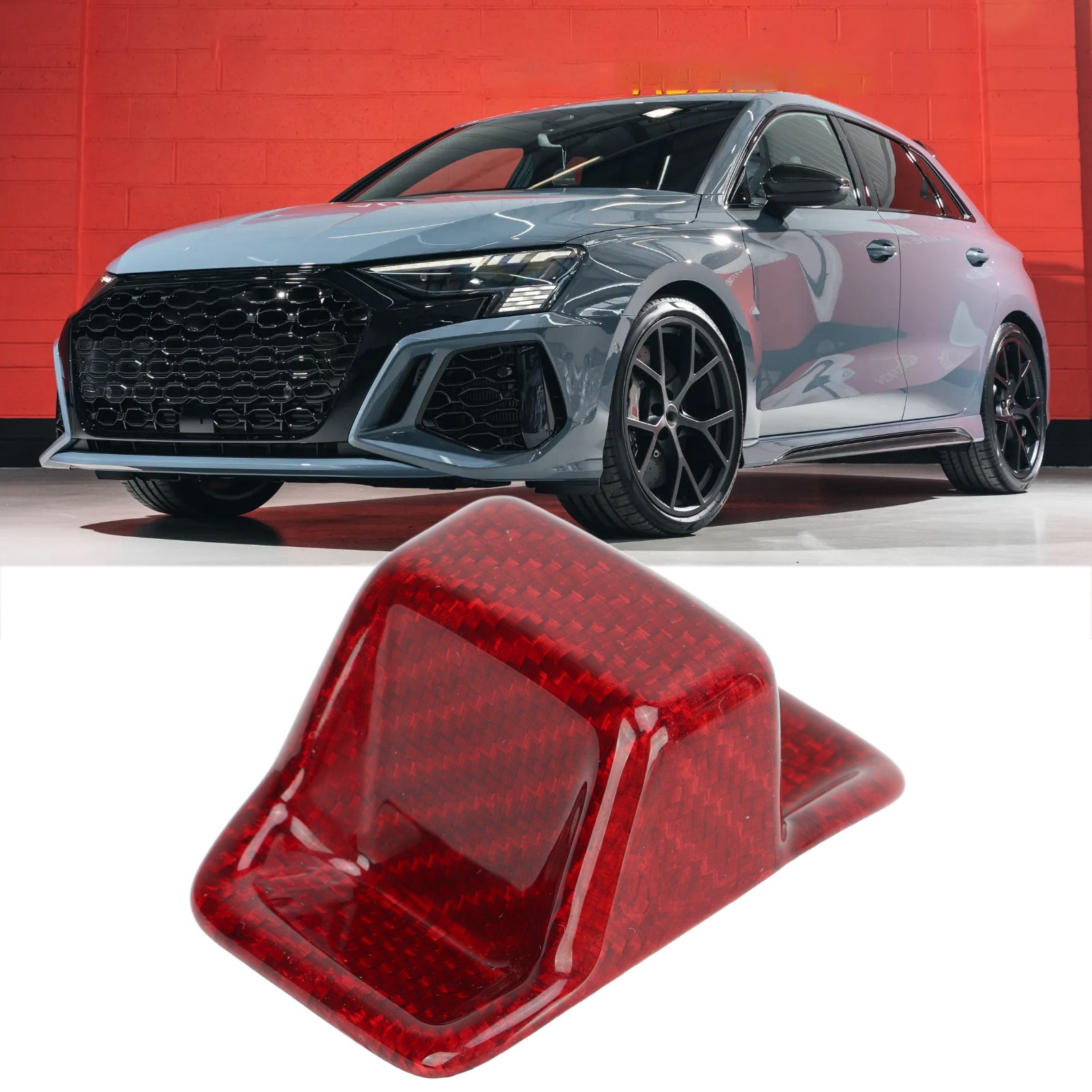 Schalthebelabdeckung Aus Kohlefaser Für Audi A3 S3 Rs3 8y Ab 2021, Rot