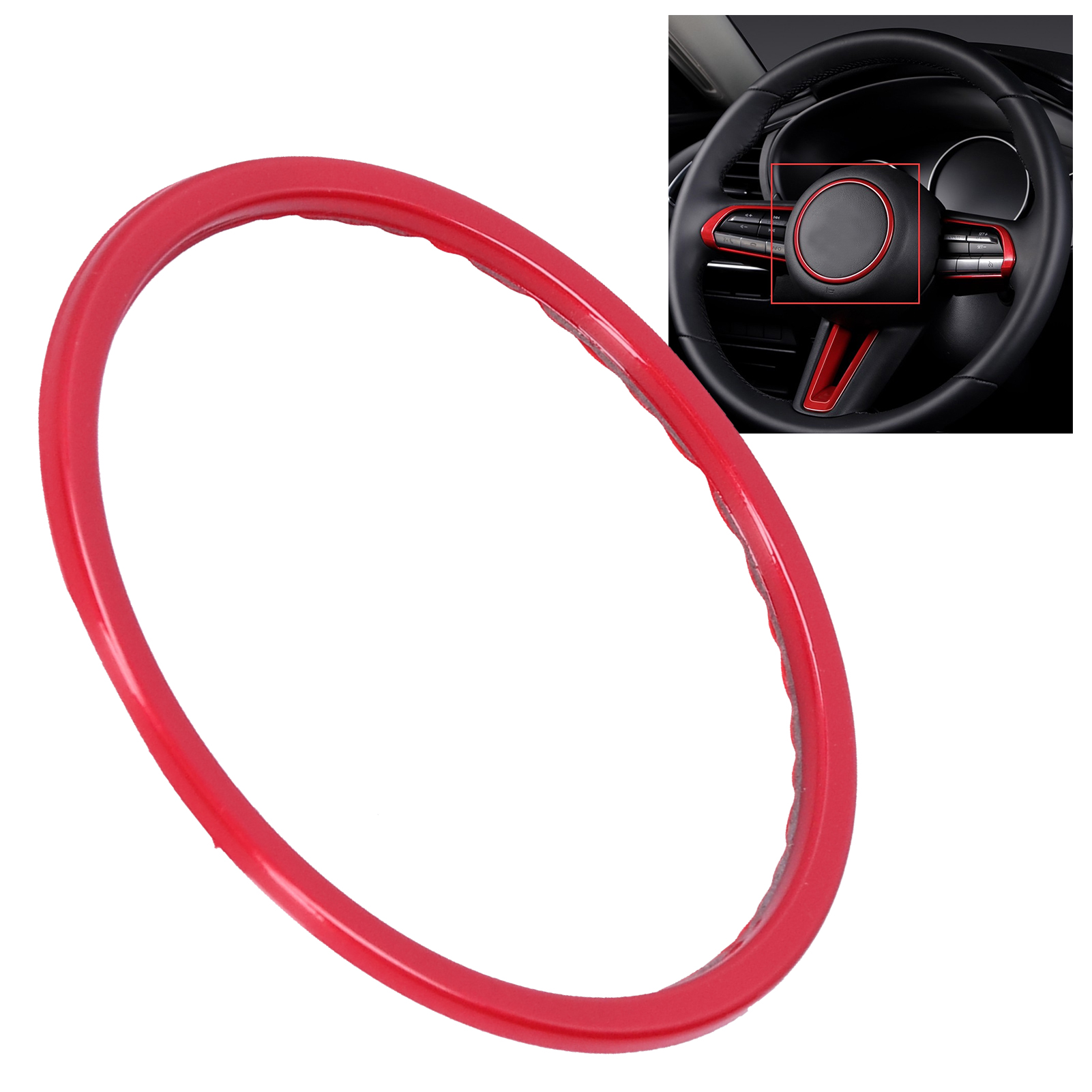 Dekorative Rote Glitzeraufkleber Und -ringe Für Autolenkräder, Kompatibel Mit Mazda Cx-4 Und Cx-5.