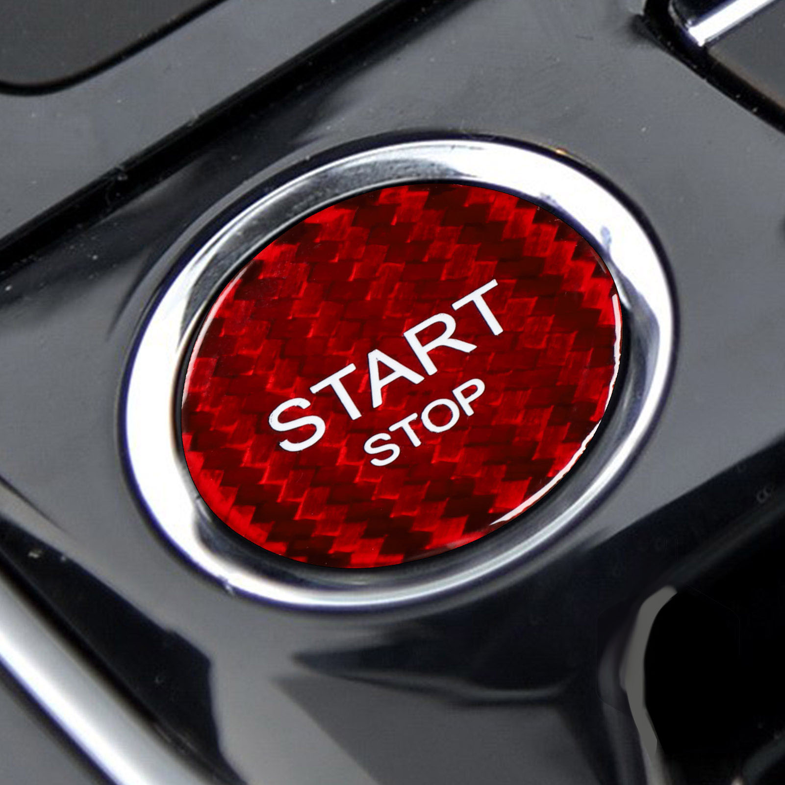 Rote Carbonfaser-startknopfleiste Für Peugeot 408, 308s, 508 Und Citroën Ds5