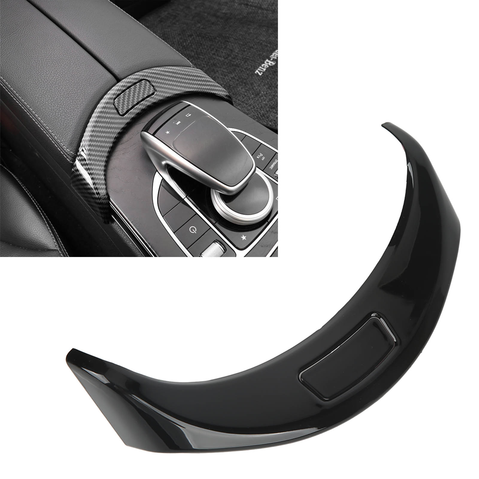 Dekorative Aufkleber Für Die Armlehnenknöpfe Im Auto, Passend Für Mercedes-benz C-klasse W205 Glc X253 2015-2021, Schwarze Lackierung.