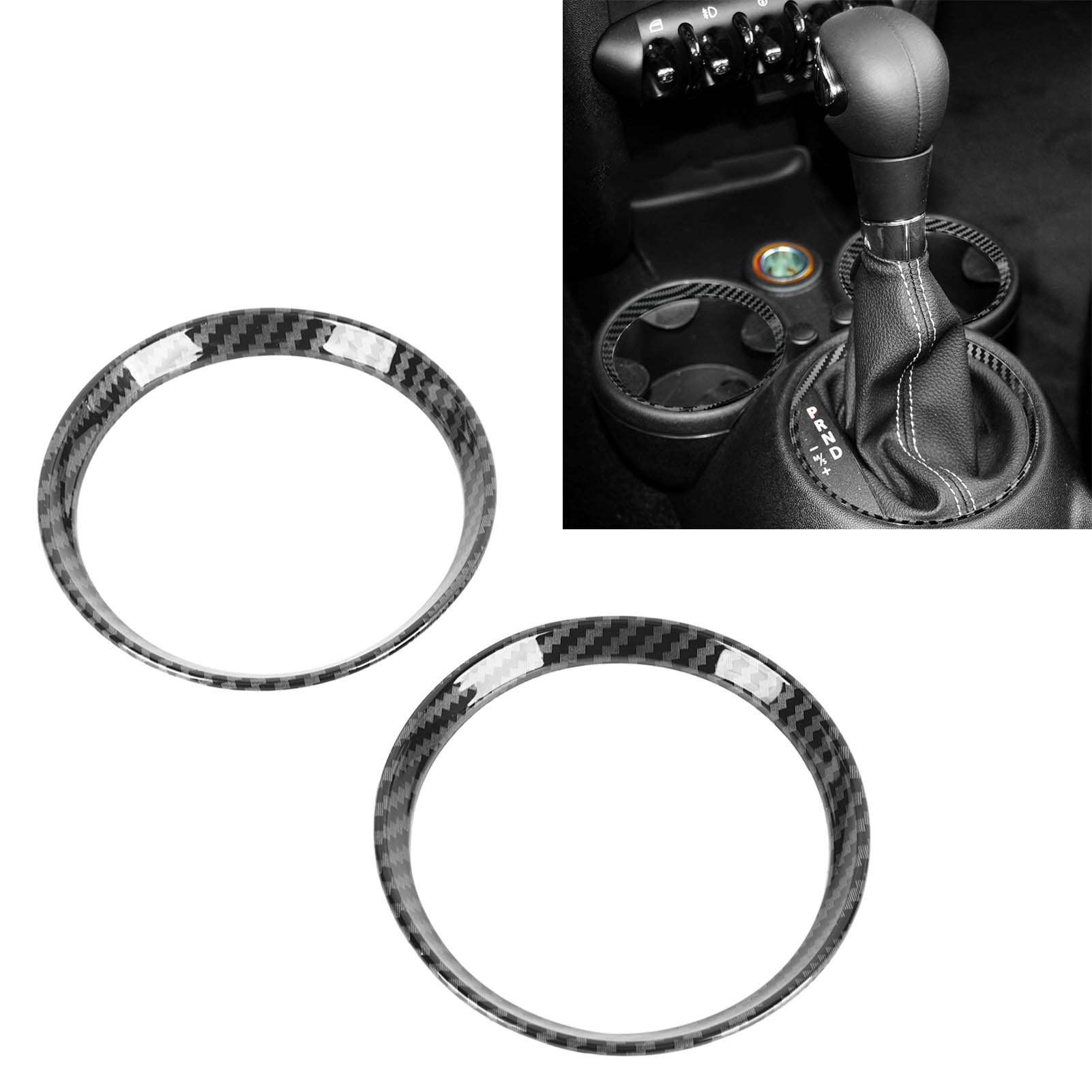 Dekorativer Ring Aus Strukturierter Kohlefaser Für Mini Cooper R56 2006-2013 (paarweise Erhältlich)