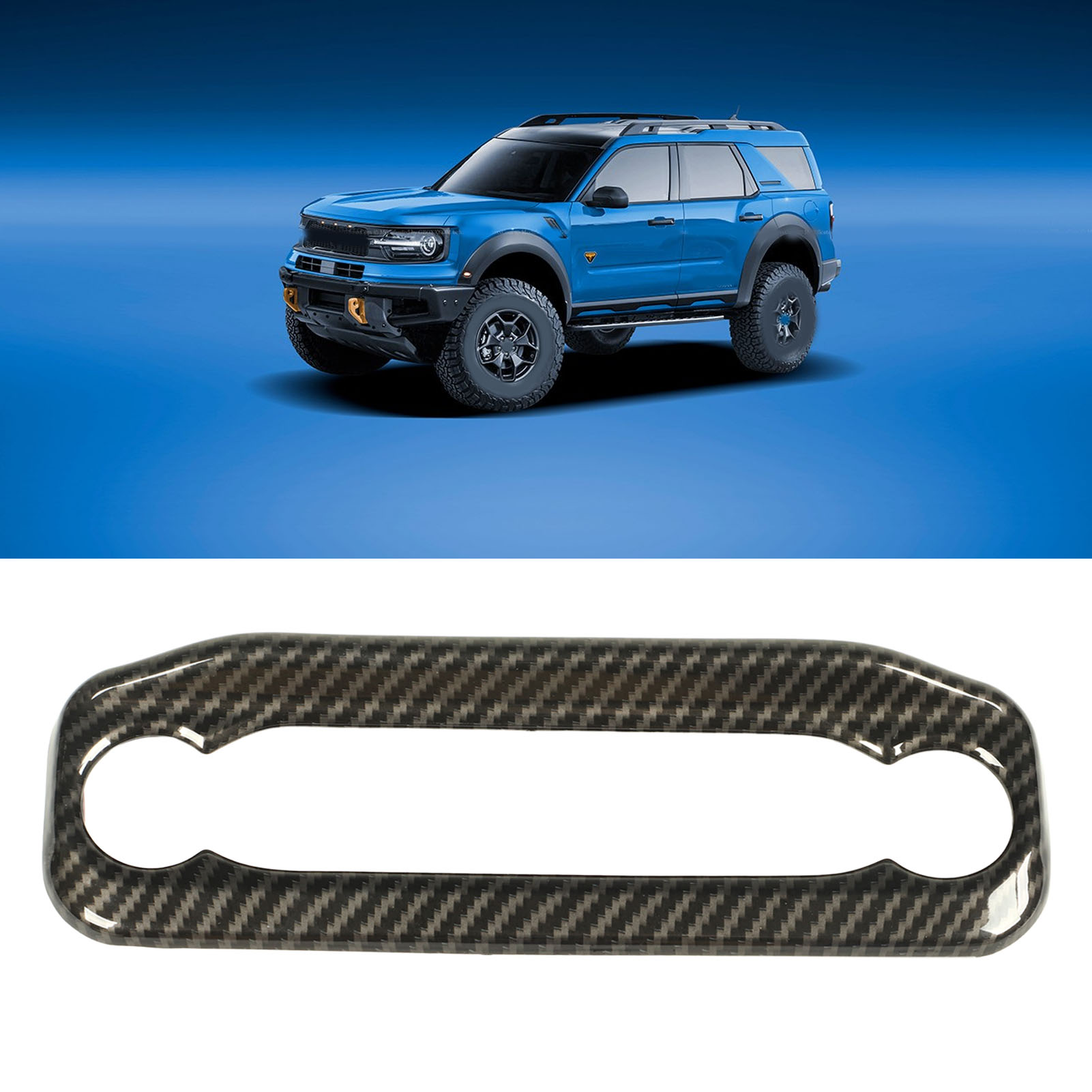 Mittelkonsolen-bedienfeld In Carbonfaser-optik Für Ford Bronco Sport Ab 2021