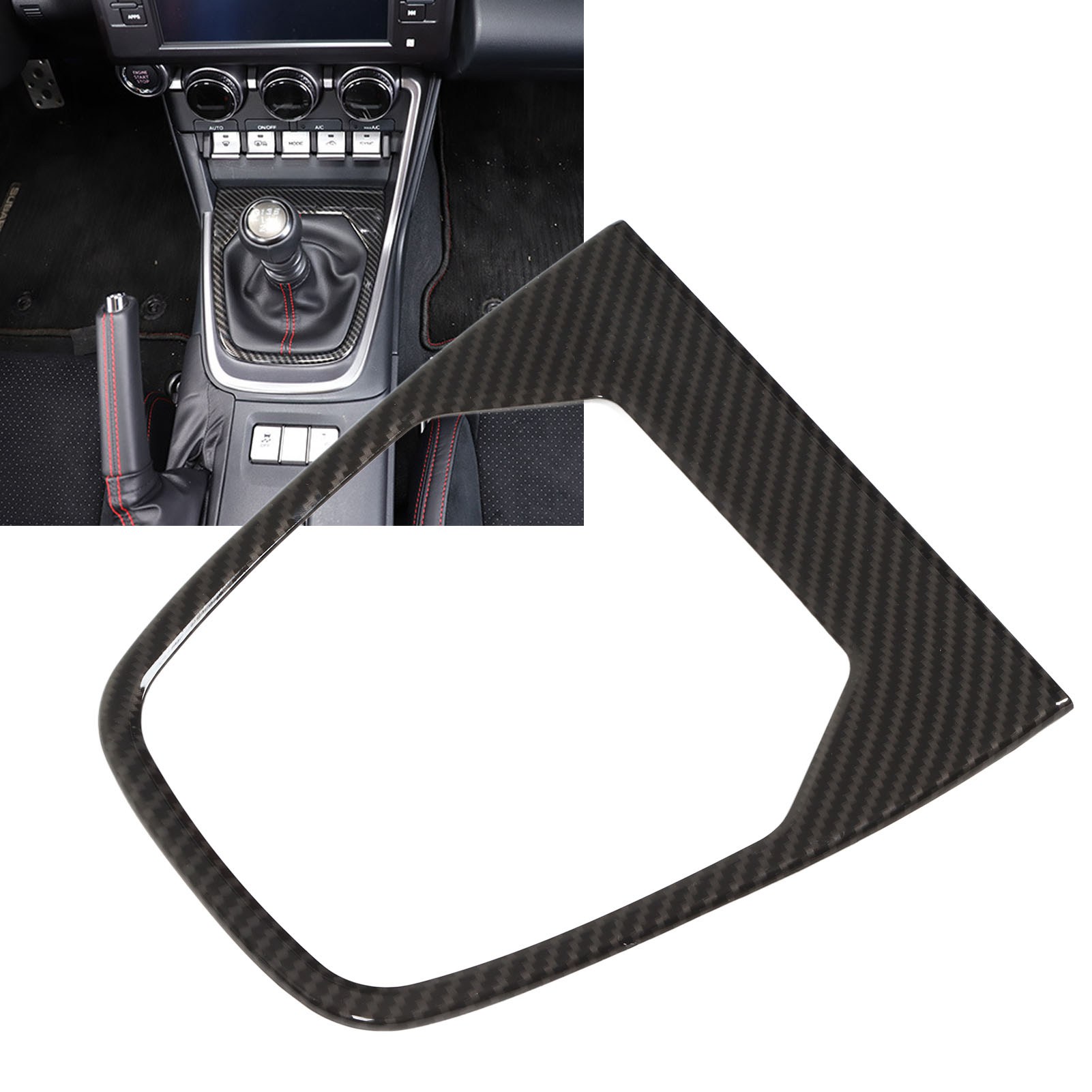 Dekorativer Aufnäher Für Den Schalthebelrahmen Mit Carbon-textur, Kompatibel Mit Toyota Gr86/subaru Brz Zn8/zd8 Ab 2022 (oc11047)