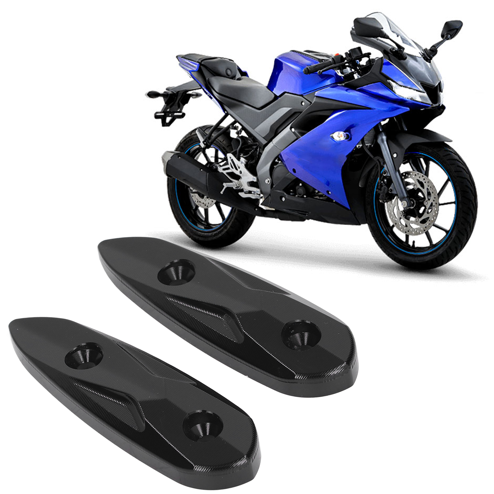 Umbau Des Motorrad-rückspiegels: Entfernung Des Sockeldekorteils Und Des Dekorteils Zur Befestigung Des Rückspiegels Passend Für Yamaha R15 V3 Modelle 2017-2020.