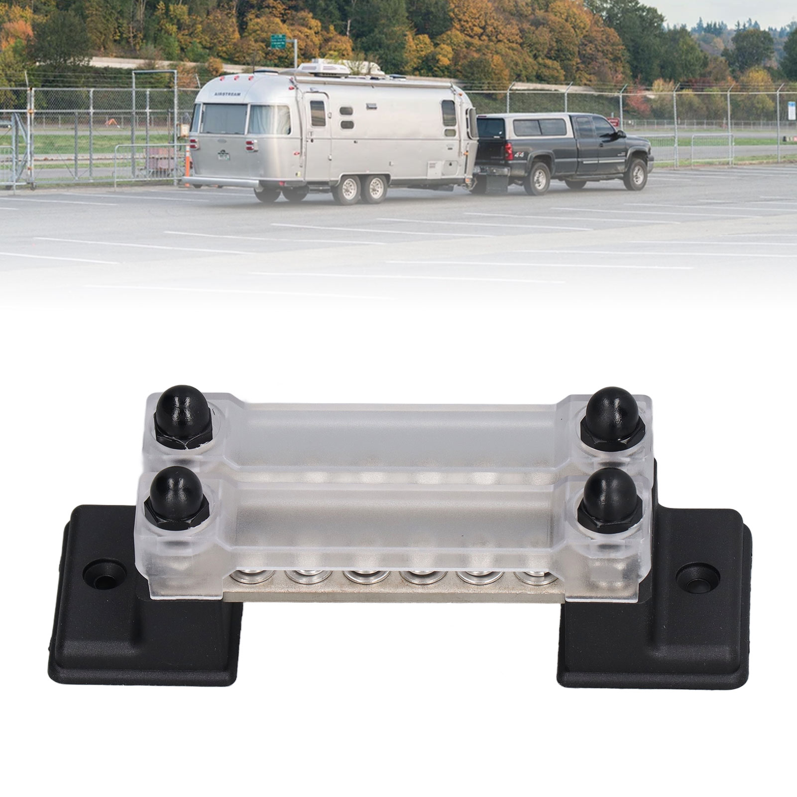 48v 150a 12-kanal Omnibus-sammelschienen-klemmenblock, Zweireihig Mit Abdeckung, + Ot-klemmenblock Geeignet Für Fahrzeuge, Boote, Anhänger Und Wohnmobile (zh-1702b1) (lieferung In Integrierter Luftpol