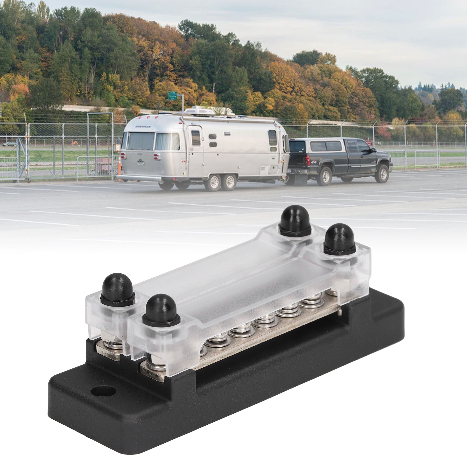 48v 150a 12-kanal Omnibus-sammelschienen-klemmenblock, Zweireihig Mit Abdeckung, Sockel Und Ot-anschluss, Geeignet Für Fahrzeuge, Boote, Anhänger Und Wohnmobile (zh-1703b1) (lieferung Mit Integrierter