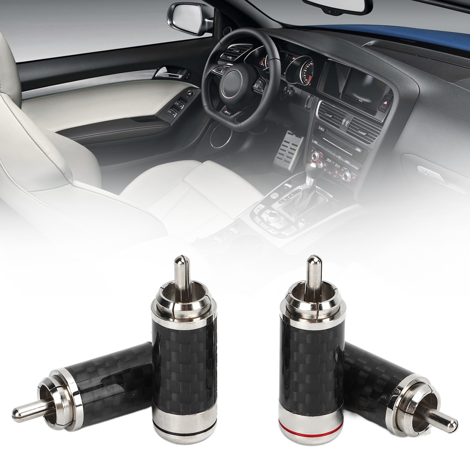 Set Mit 4 Rca-adaptern, Hochwertige Anschlüsse Für Audiophile, 40 Mm Länge.