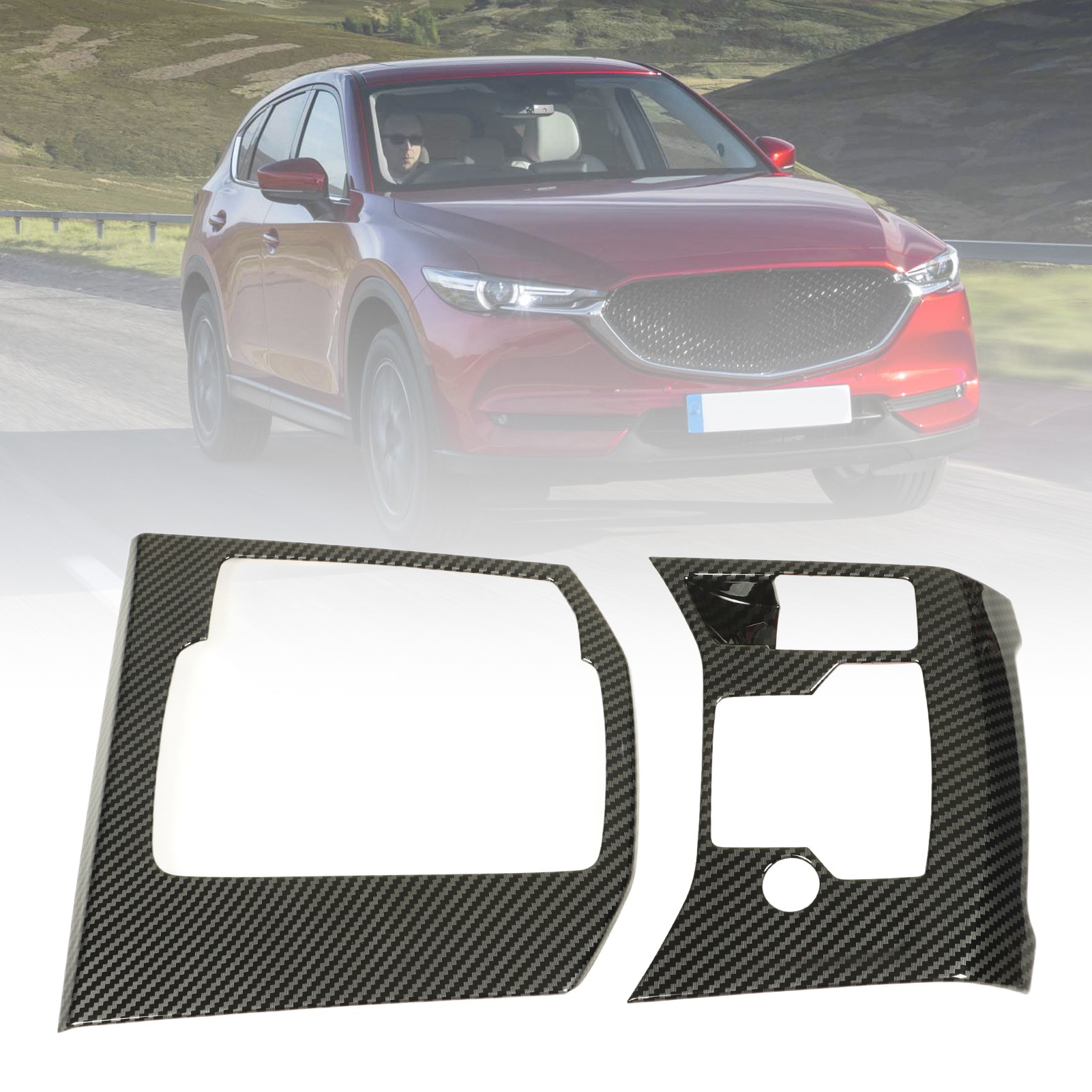 Zierrahmen Für Die Schaltkulisse Mit Carbonfaser-textur Für Mazda Cx-5 2017-2023 (nur Rechtslenker)