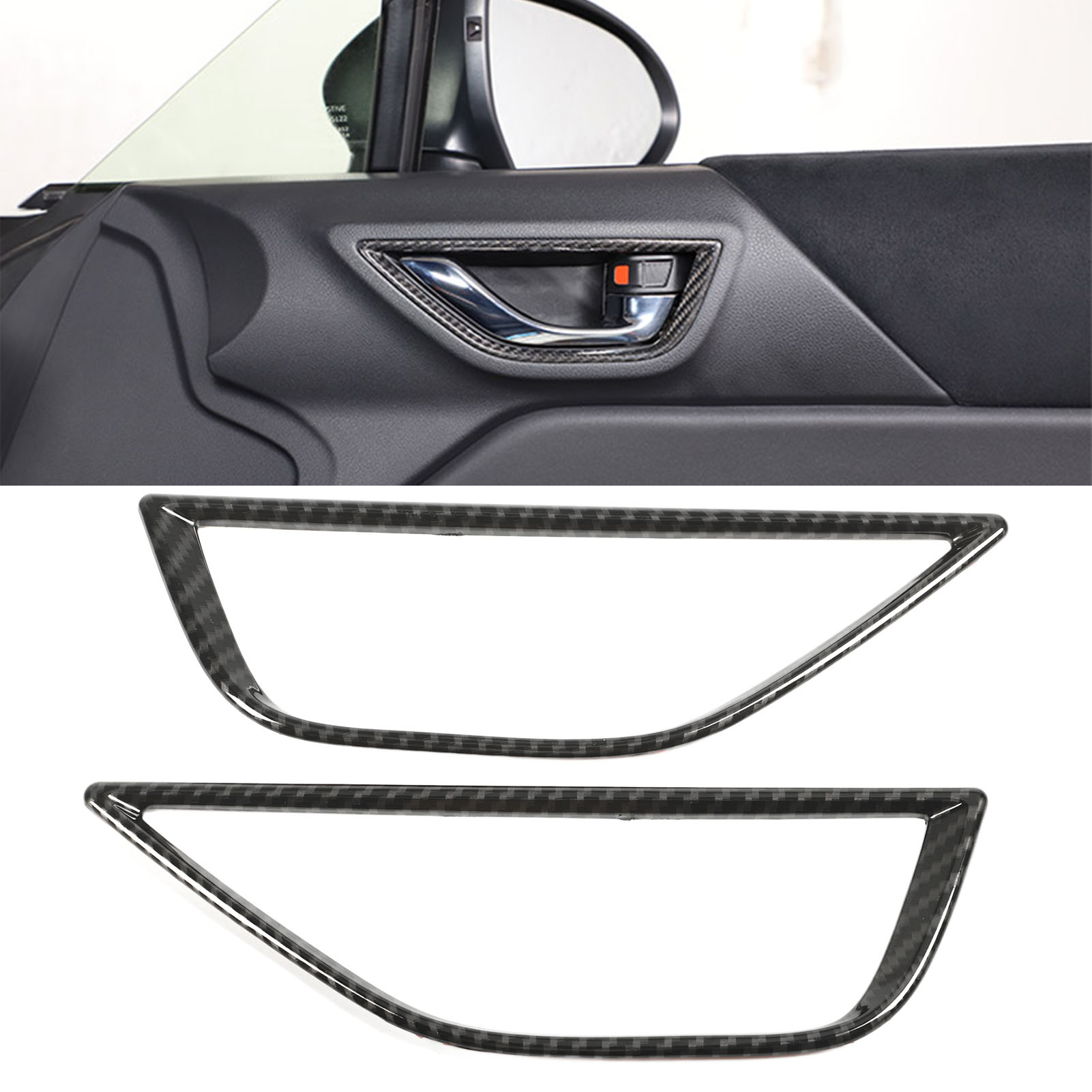 Dekorativer Aufnäher Für Den Türgriffrahmen Innen Mit Carbonfaser-textur, Kompatibel Mit Toyota Gr86/subaru Brz Zn8/zd8 2022+ (oc11026)