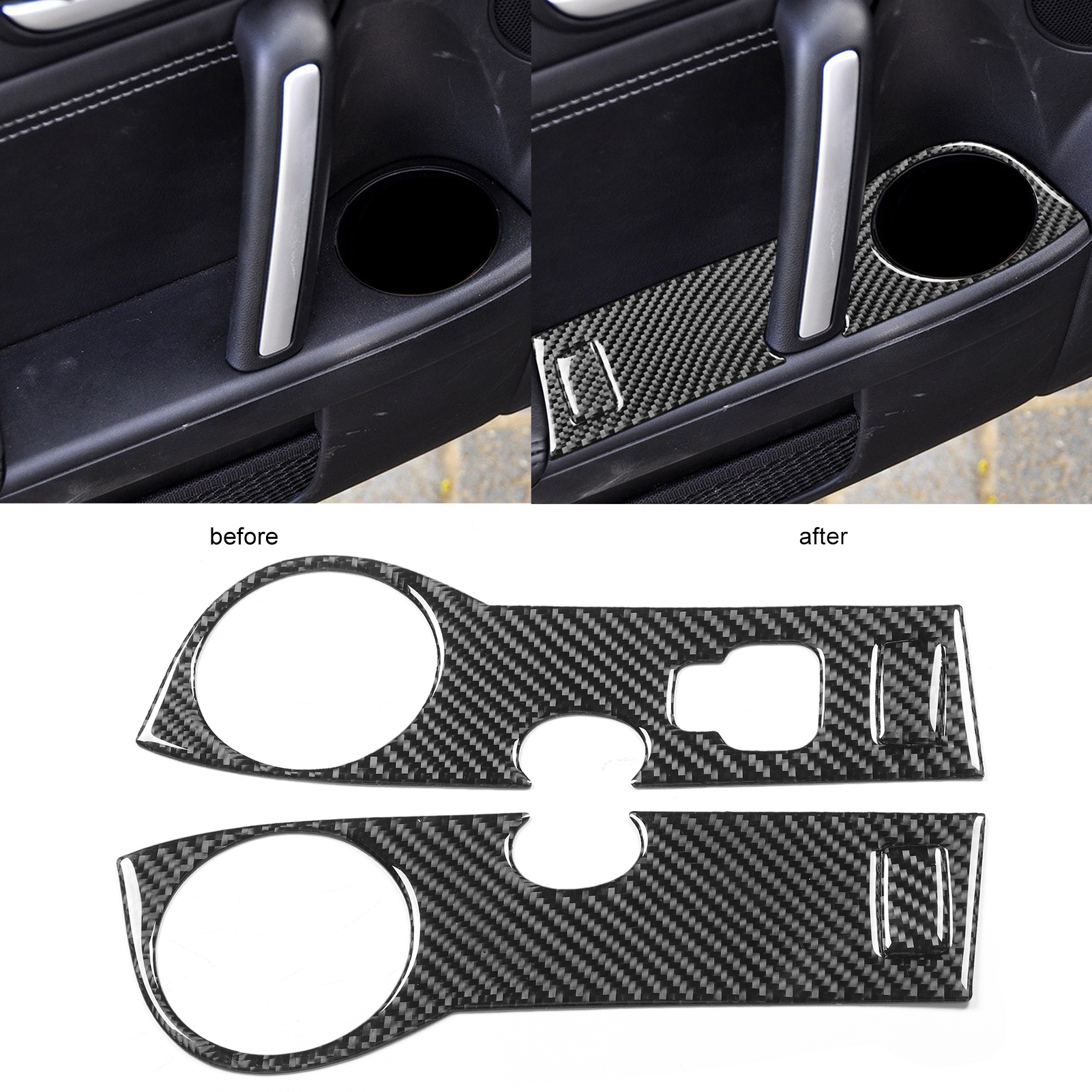 Modifikationen Für Mazda Mx-5 Nc (2009-2015): Türarmlehnenverkleidungen Aus Kohlefaser (4-teilig), Rechtslenker (rhd)