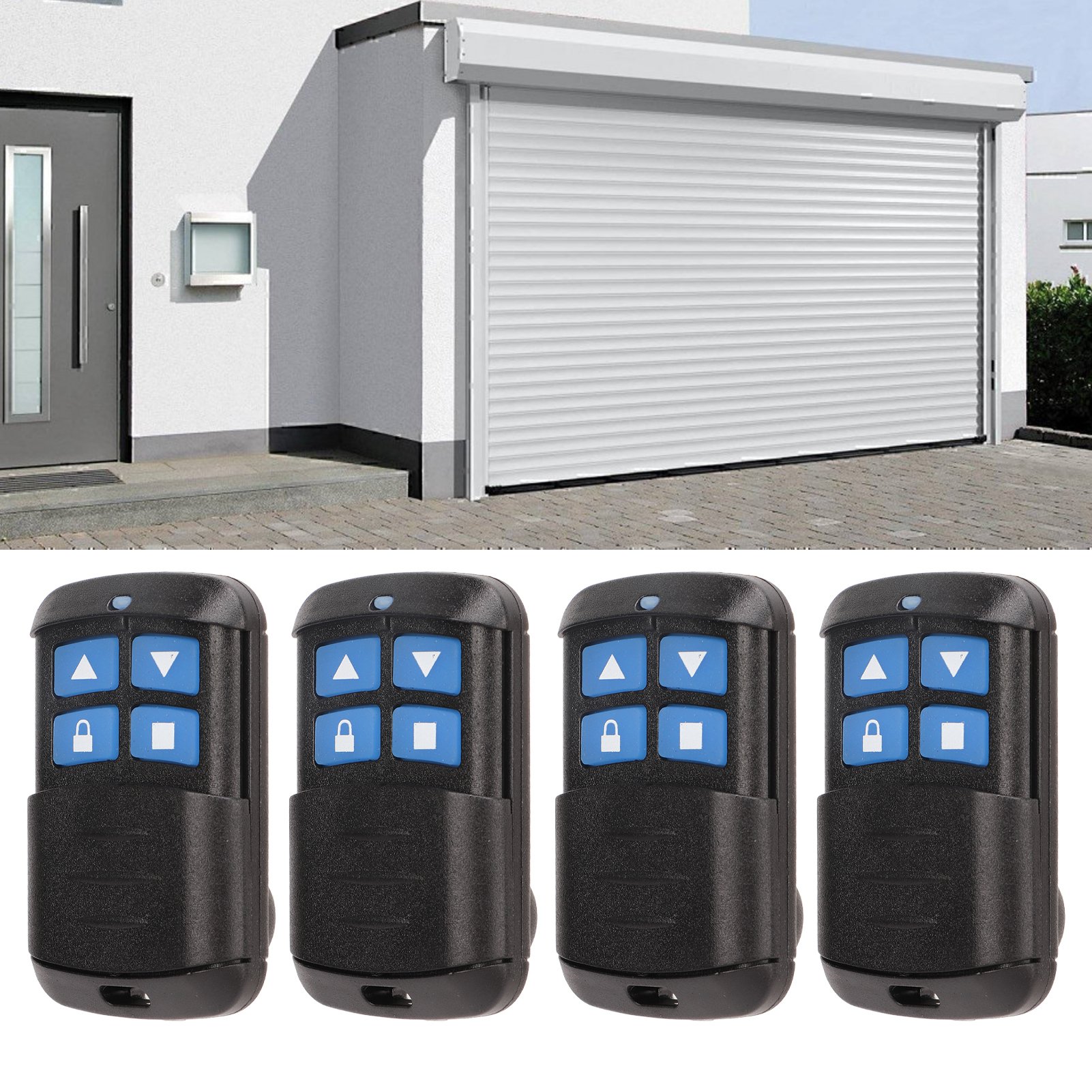 Wasserdichte Universalfernbedienung Für Elektrische Rolltore, 433 Mhz (verkauft Im 4er-pack), Eingebauter Akku (wasserdichte Nachbildung).