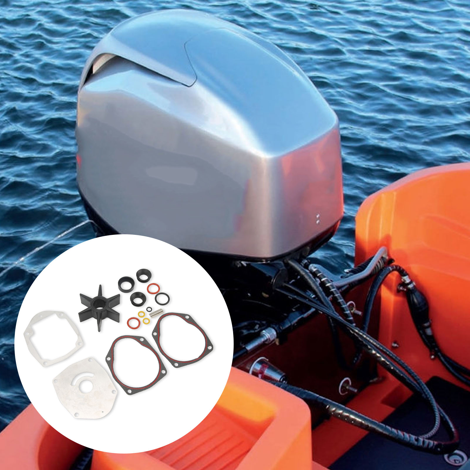 Wasserpumpen-turbinen-kit Kompatibel Mit Mercury Mariner Bigfoot 40, 45, 50, 60, 75, 90, 115, 80 Und 100 Ps Motoren.
