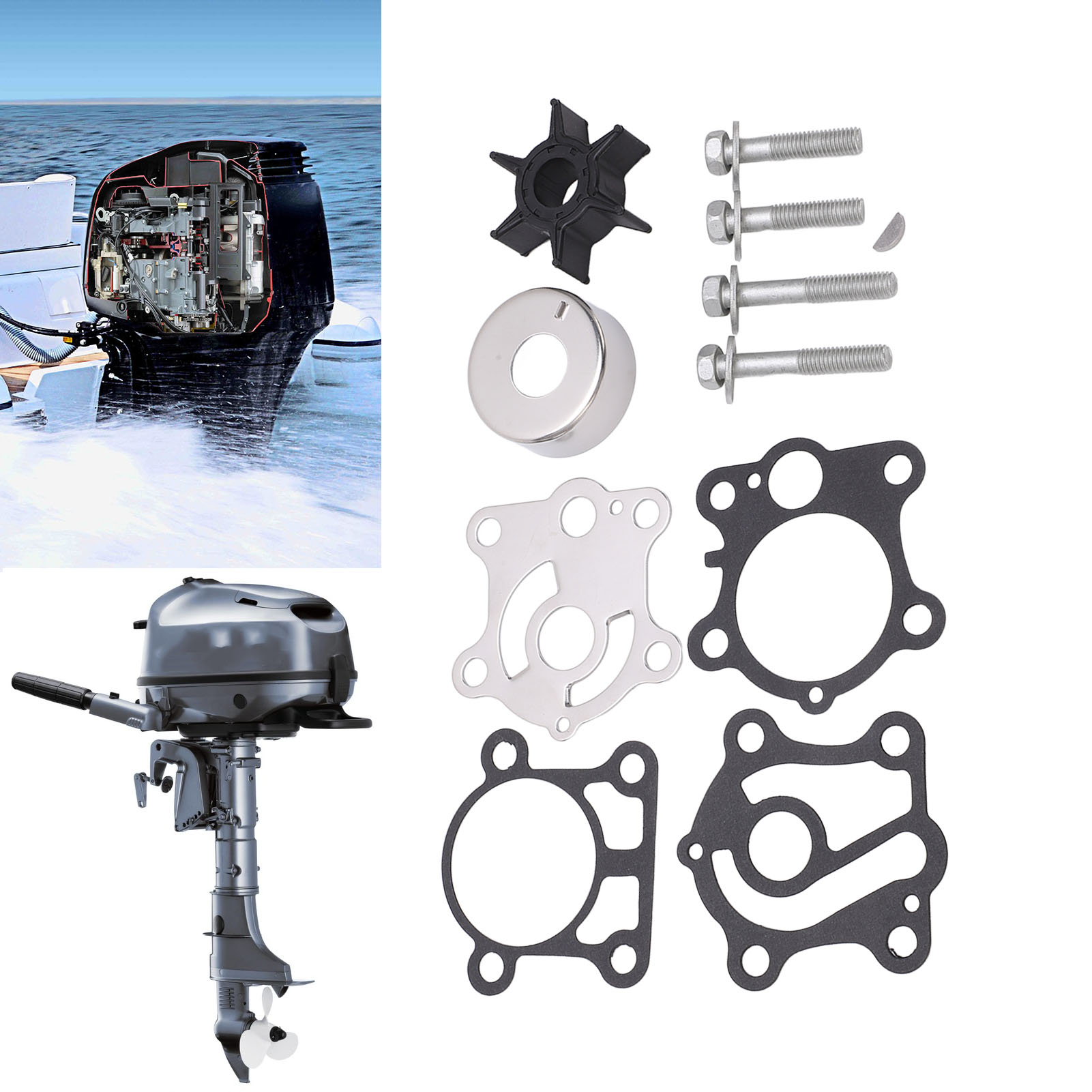 Wasserpumpen-reparatursatz Für Außenbordmotor 6j8-w0078-a2 Für Yamaha 2-takt-außenbordmotoren Mit 25 Ps Und 30 Ps