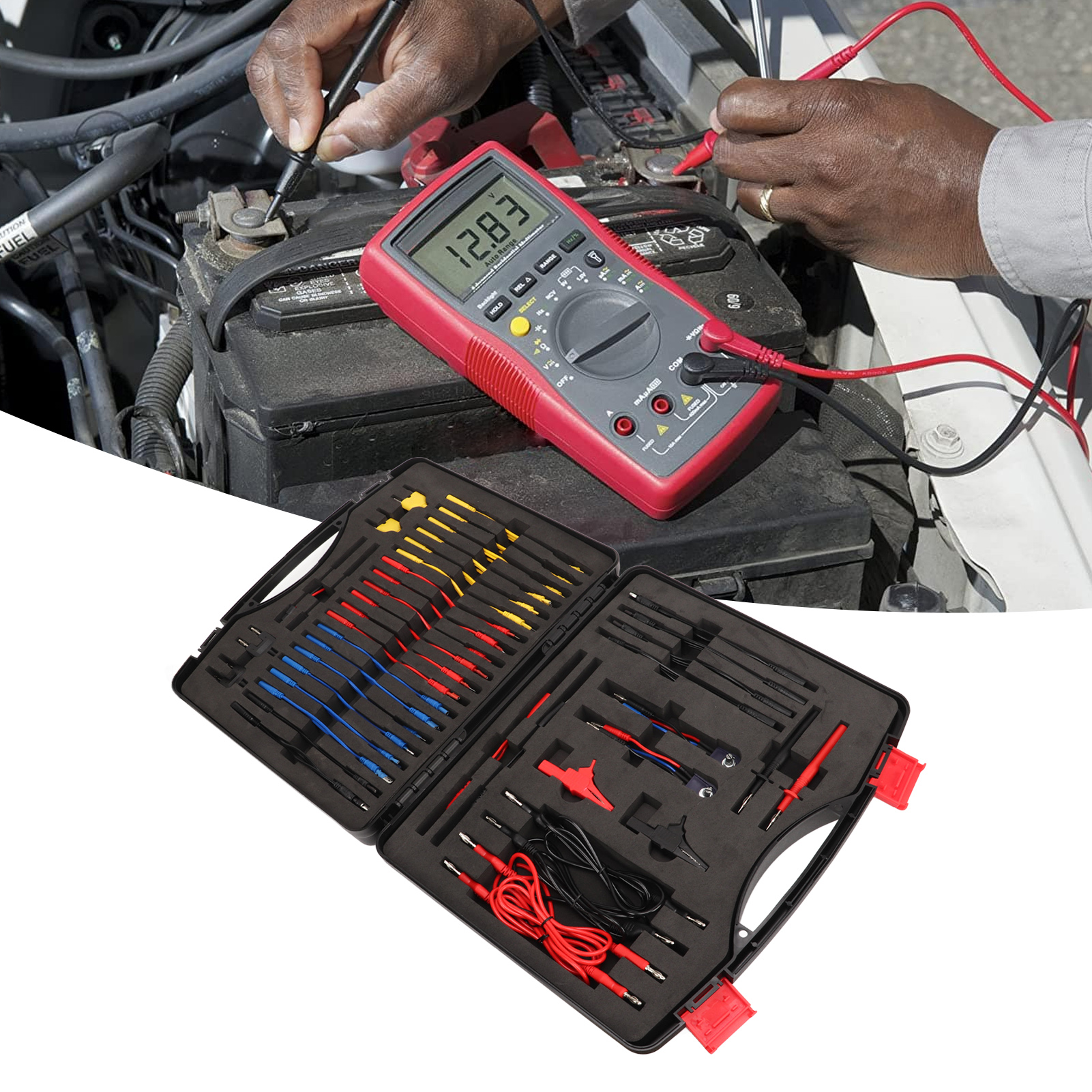 Set Aus 92 Multifunktions-multimeter-messleitungen Mit Tragetasche, Geeignet Für Multimeter-relais-messleitungen Mit Krokodilklemmen (versand Als Übergewicht).